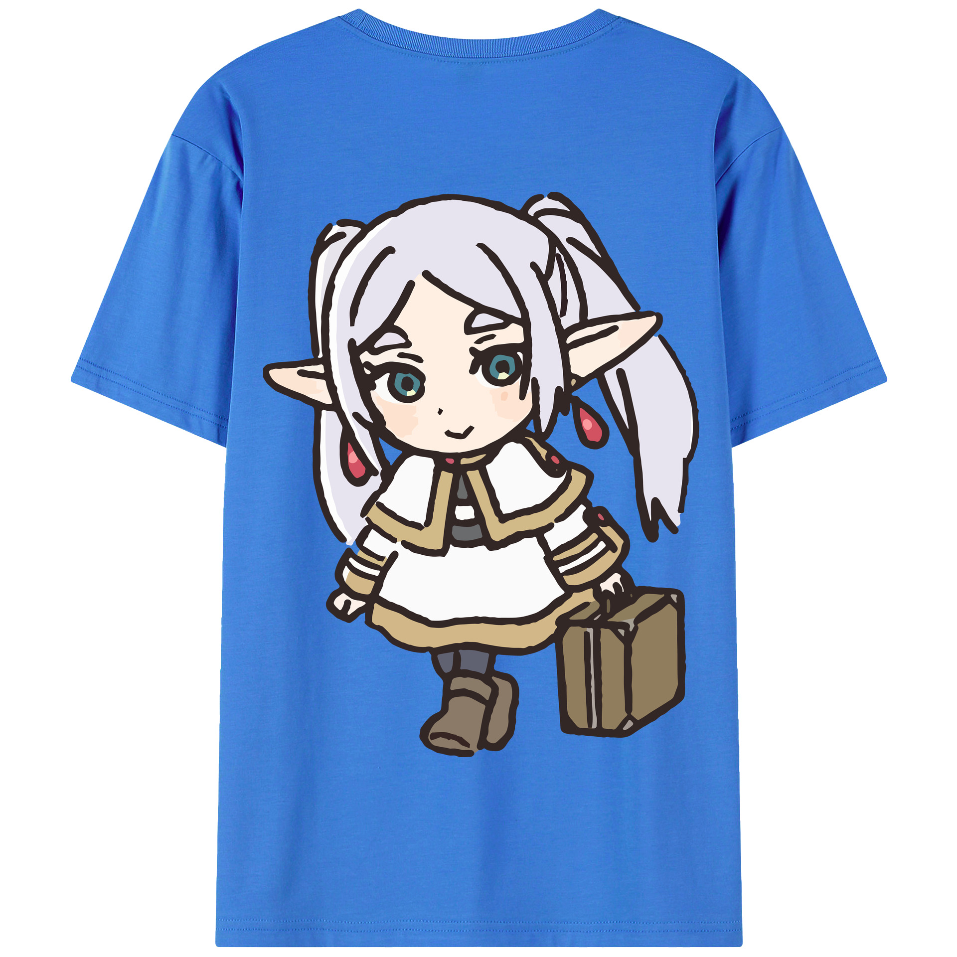 （画像用） 葬送のフリーレン Frieren 綿100％半袖Tシャツ（背面プリント）