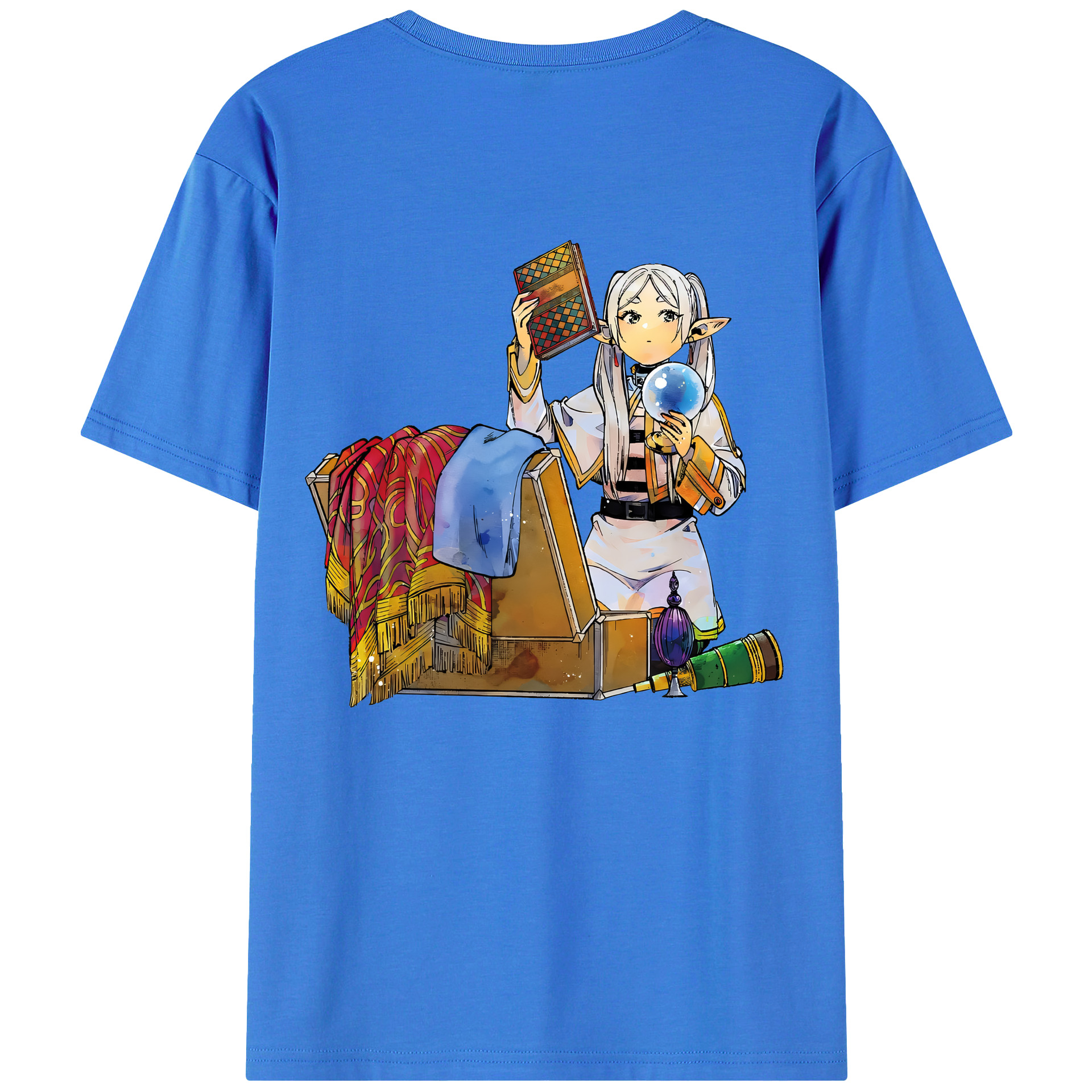 （画像用） 葬送のフリーレン Frieren 綿100％半袖Tシャツ（背面プリント）