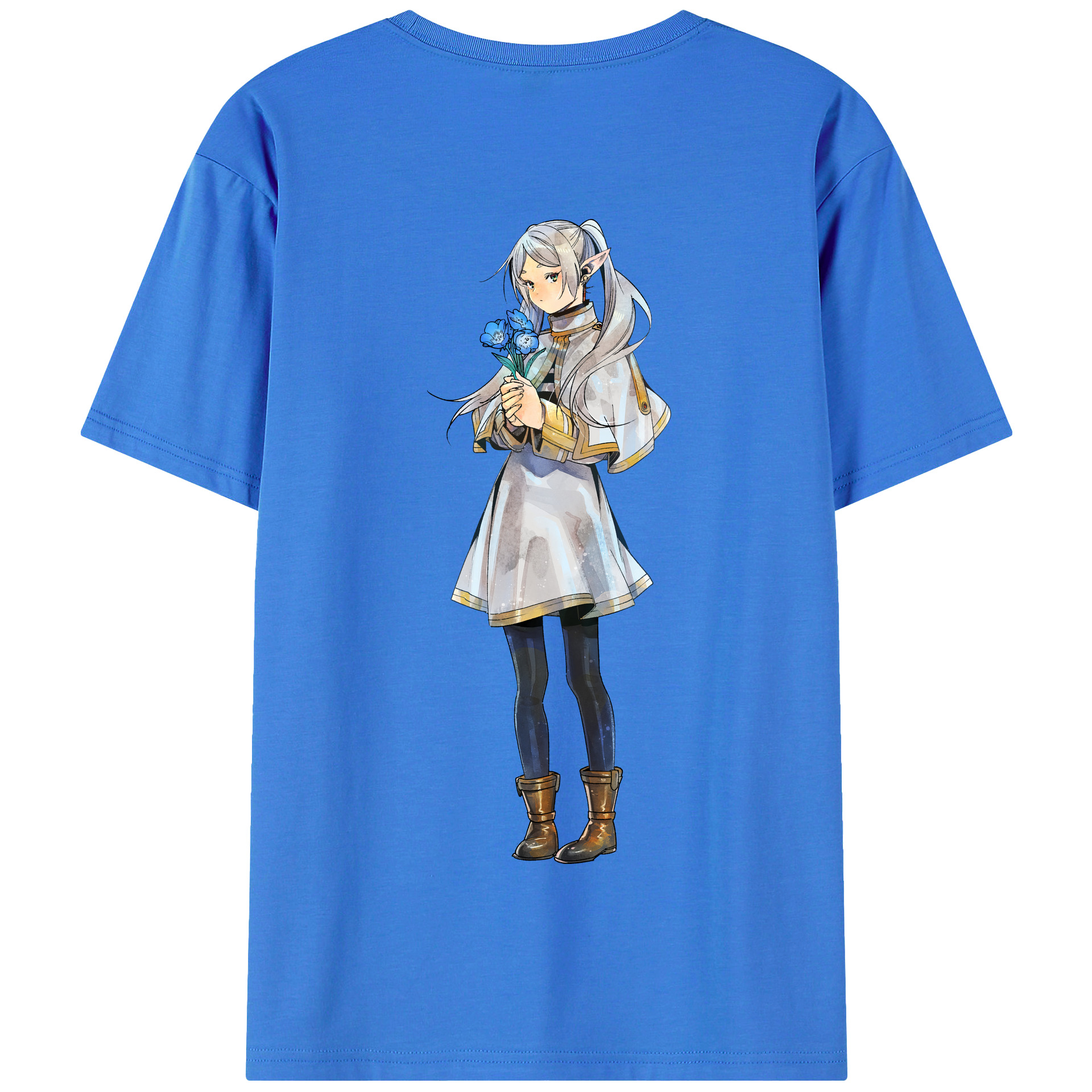 （画像用） 葬送のフリーレン Frieren 綿100％半袖Tシャツ（背面プリント）