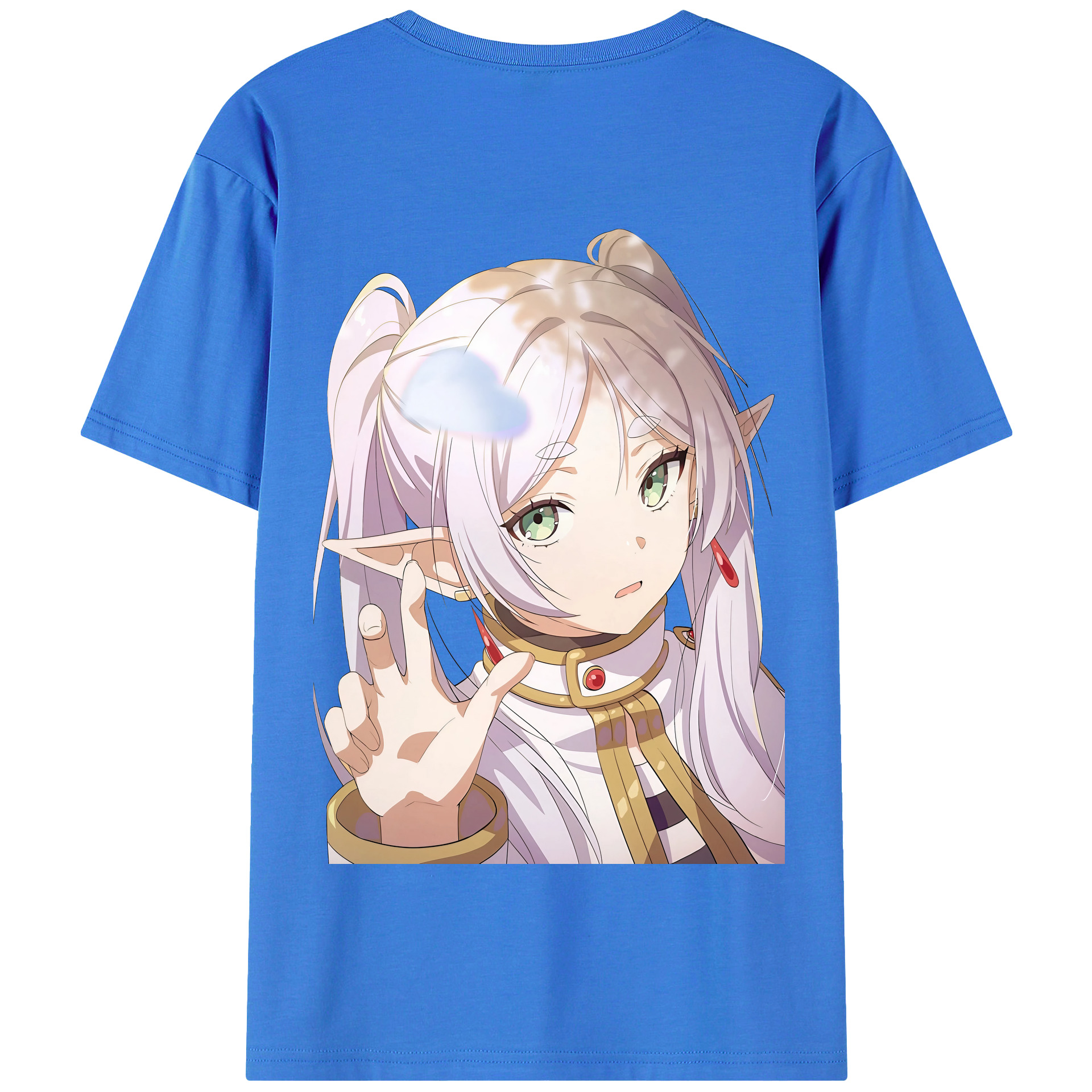 （画像用） 葬送のフリーレン Frieren 綿100％半袖Tシャツ（背面プリント）