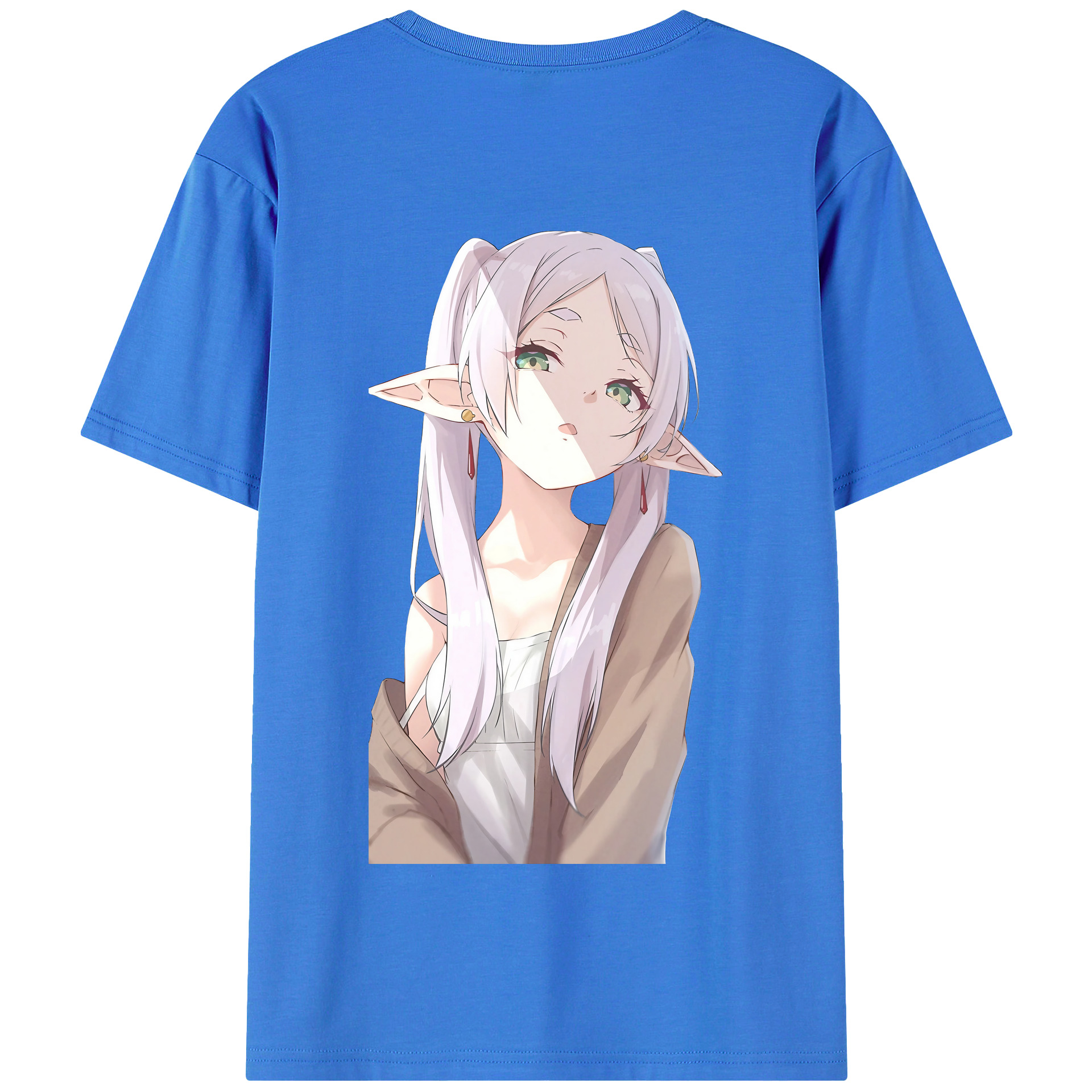 （画像用） 葬送のフリーレン Frieren 綿100％半袖Tシャツ（背面プリント）
