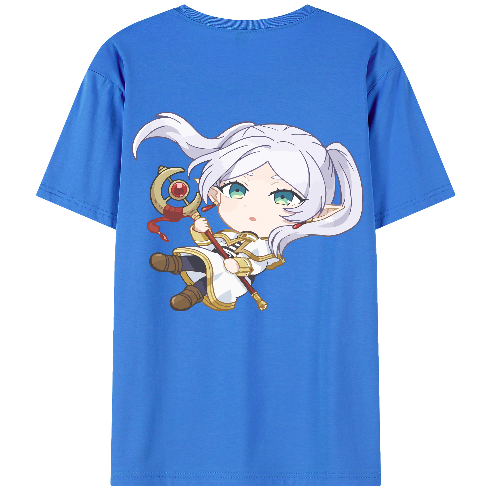 （画像用） 葬送のフリーレン Frieren 綿100％半袖Tシャツ（背面プリント）