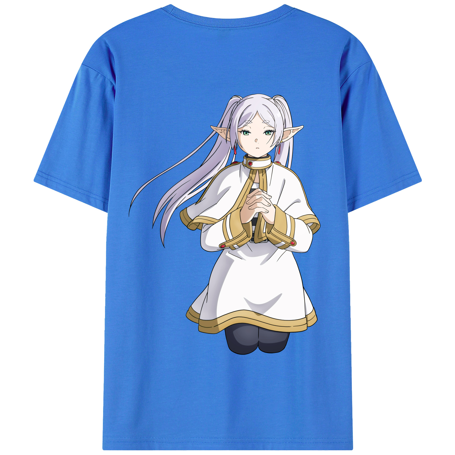 （画像用） 葬送のフリーレン Frieren 綿100％半袖Tシャツ（背面プリント）