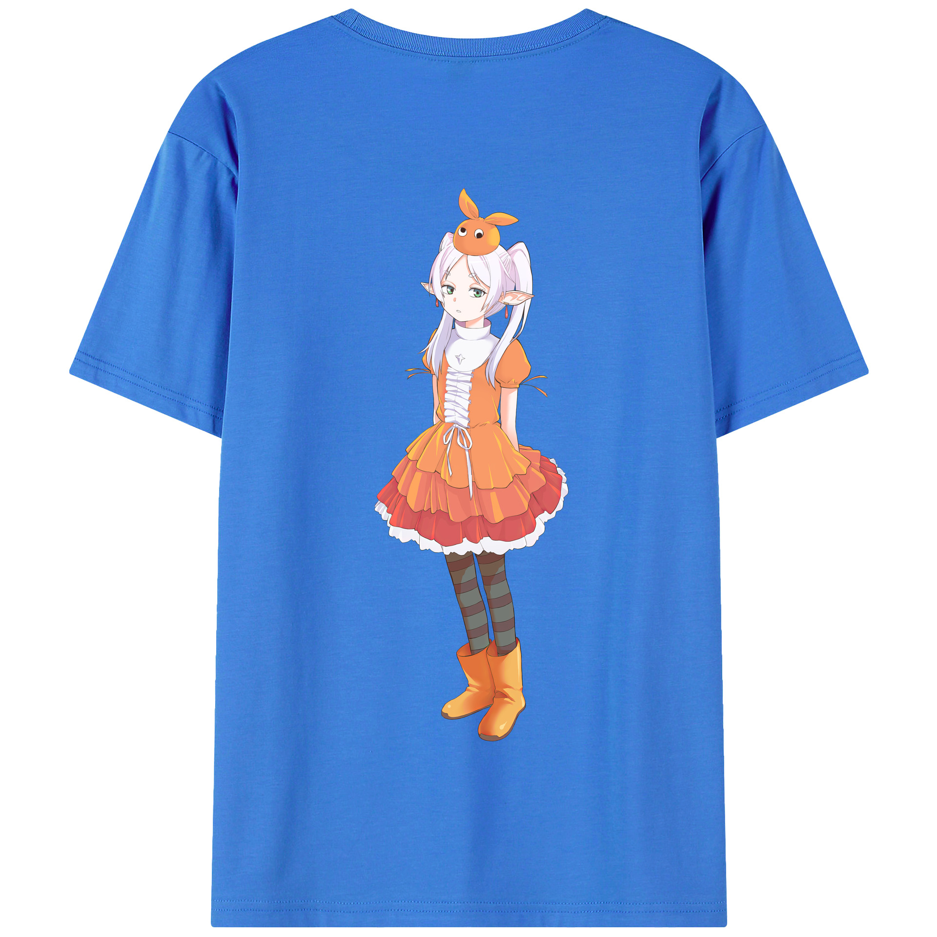 （画像用） 葬送のフリーレン Frieren 綿100％半袖Tシャツ（背面プリント）