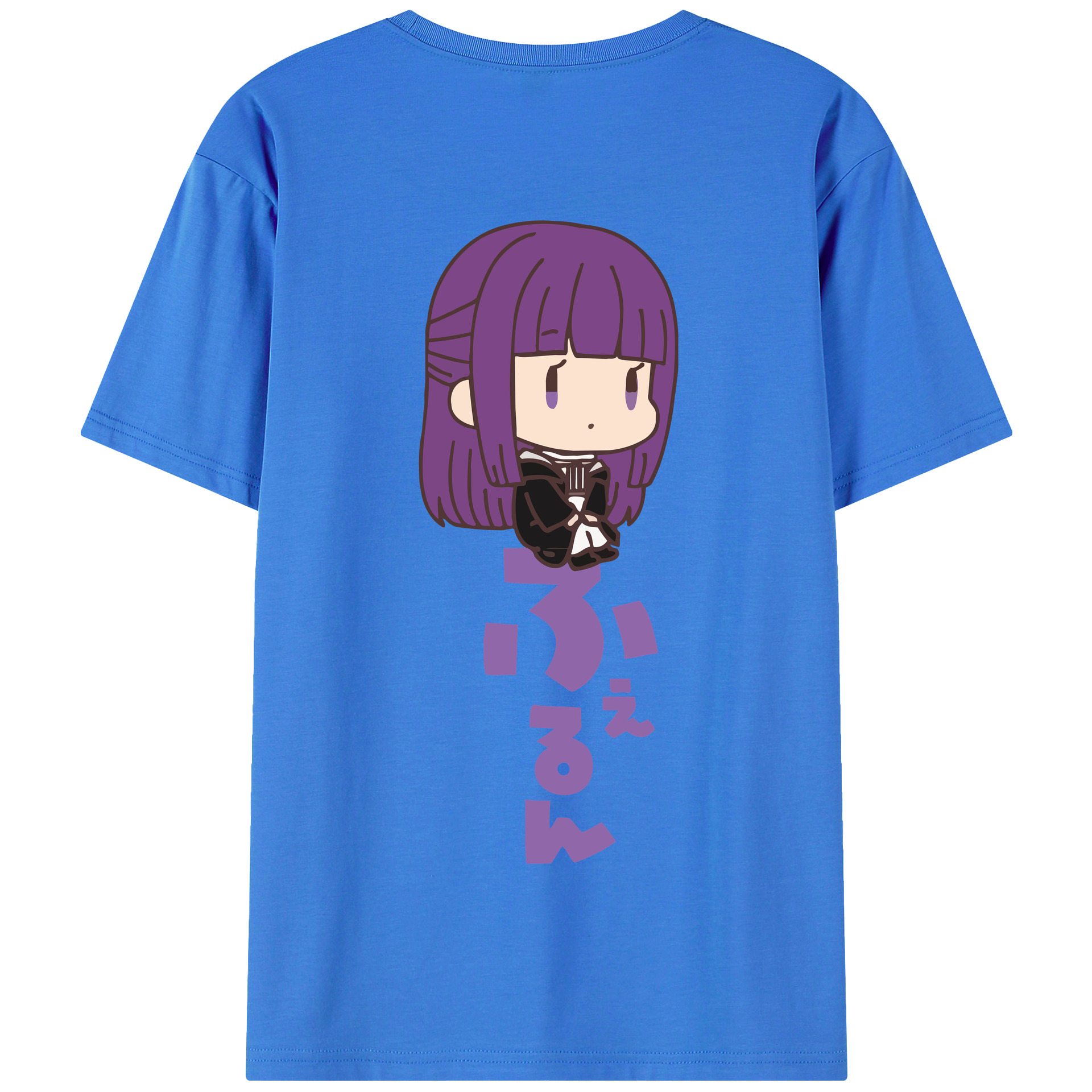 （画像用） 葬送のフリーレン Frieren 綿100％半袖Tシャツ（背面プリント）