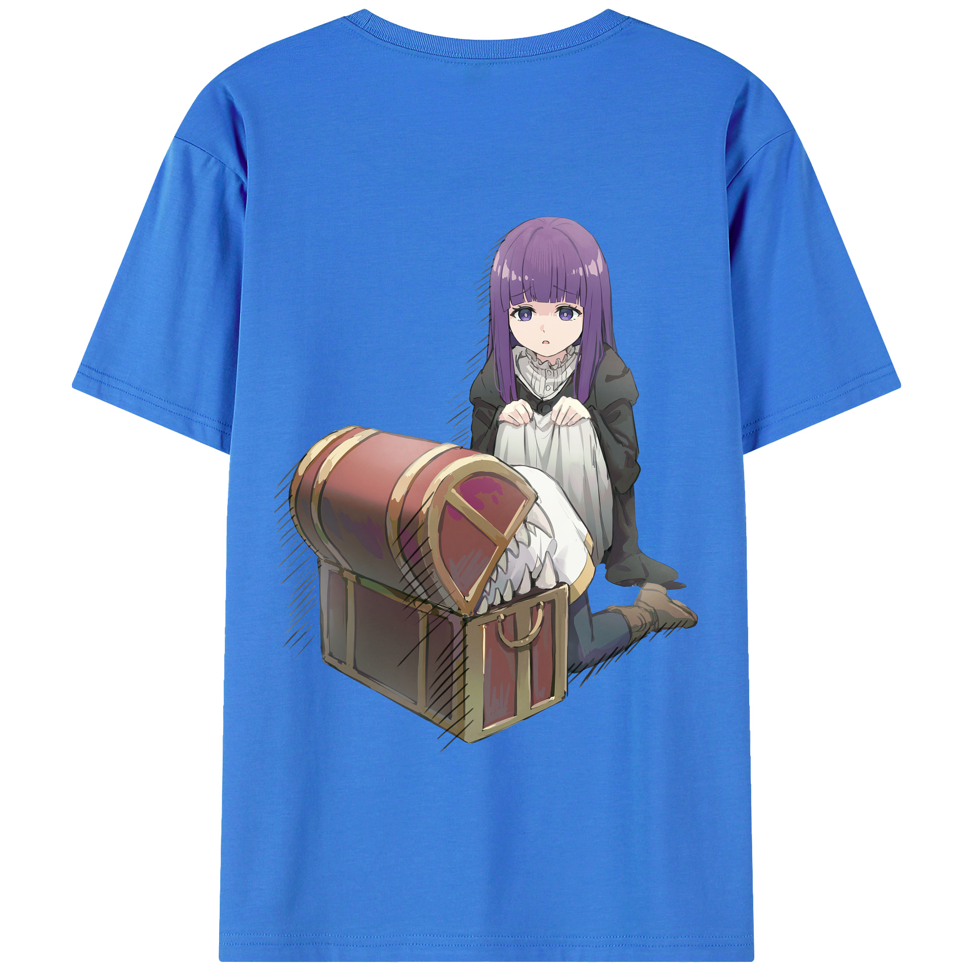 （画像用） 葬送のフリーレン Frieren 綿100％半袖Tシャツ（背面プリント）
