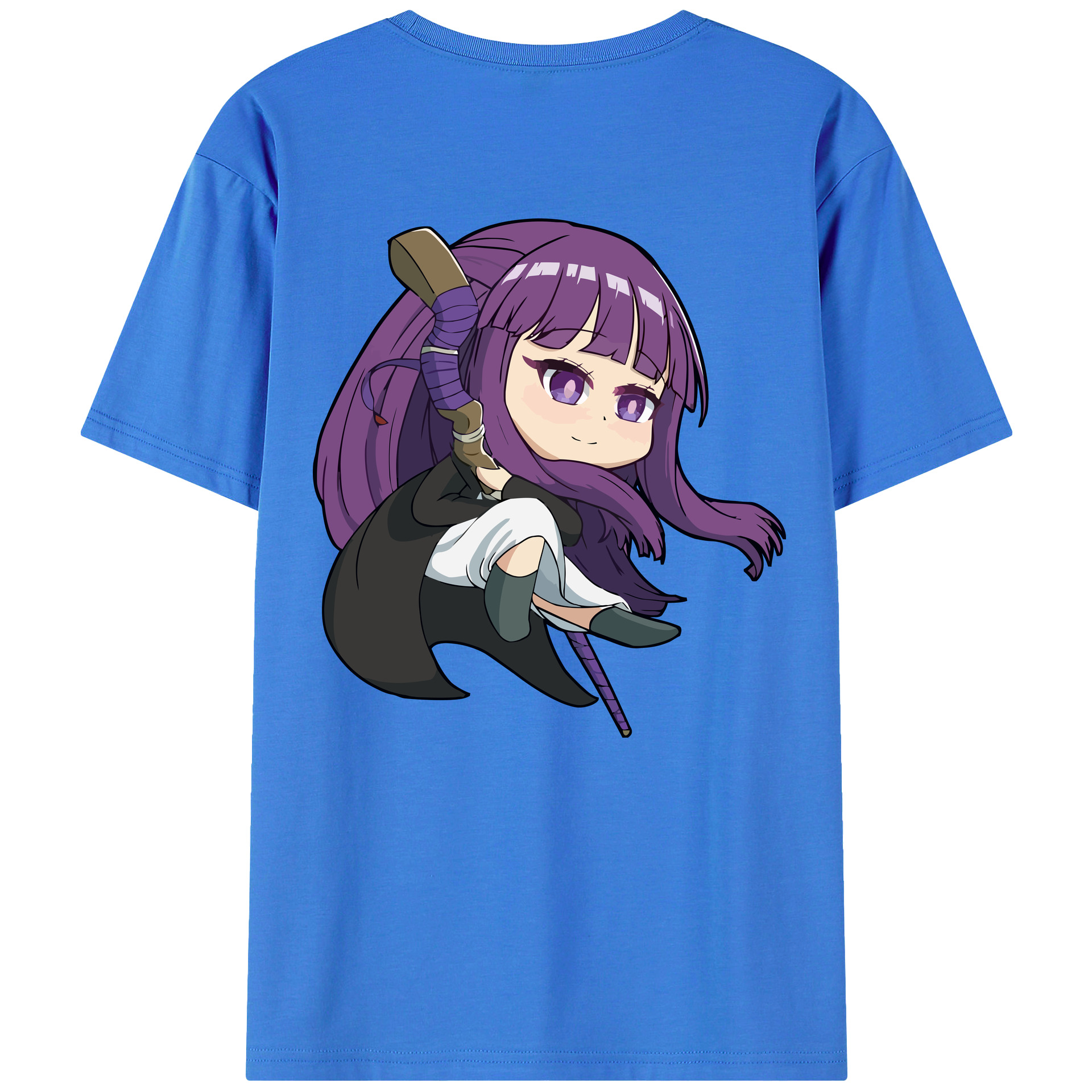 （画像用） 葬送のフリーレン Frieren 綿100％半袖Tシャツ（背面プリント）