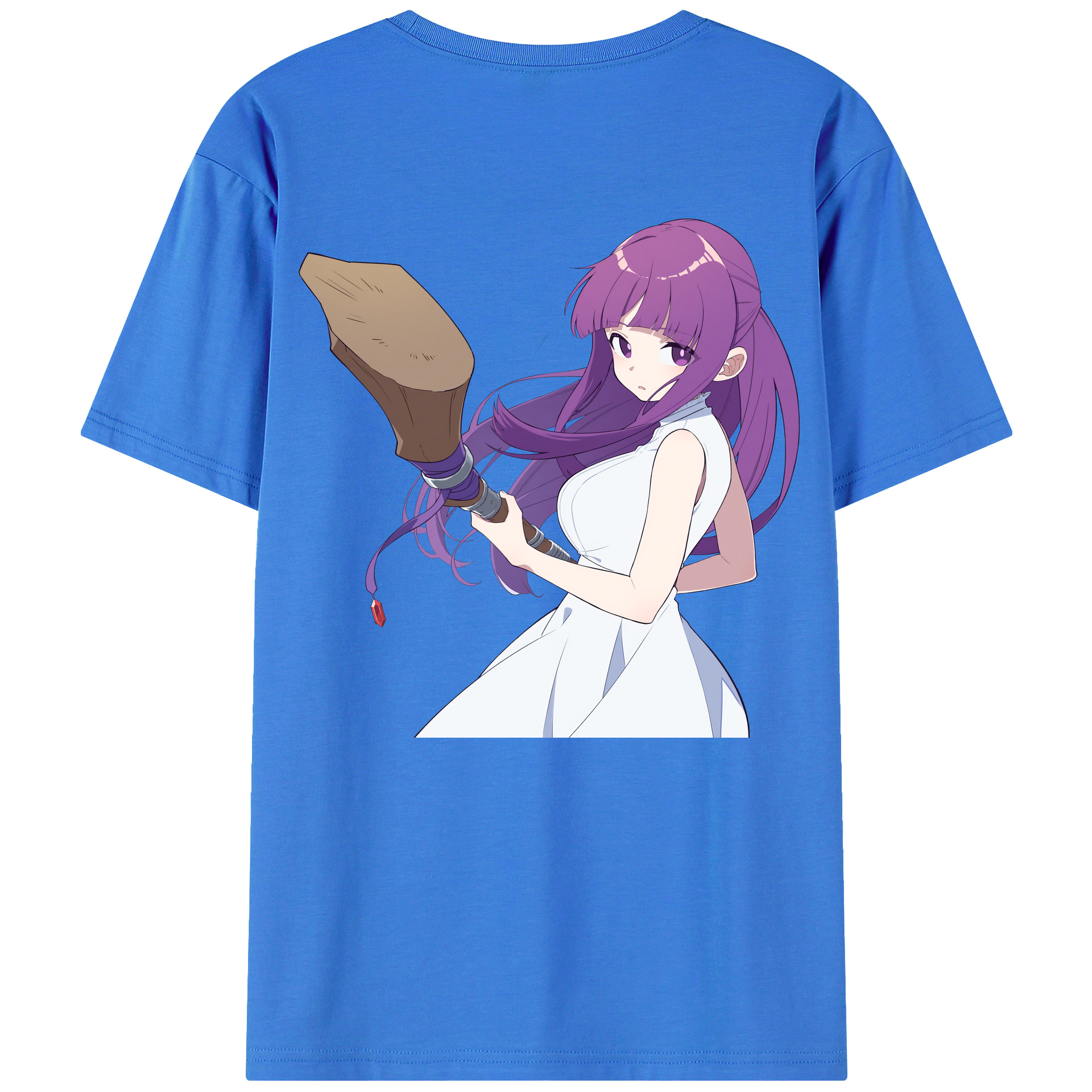 （画像用） 葬送のフリーレン Frieren 綿100％半袖Tシャツ（背面プリント）