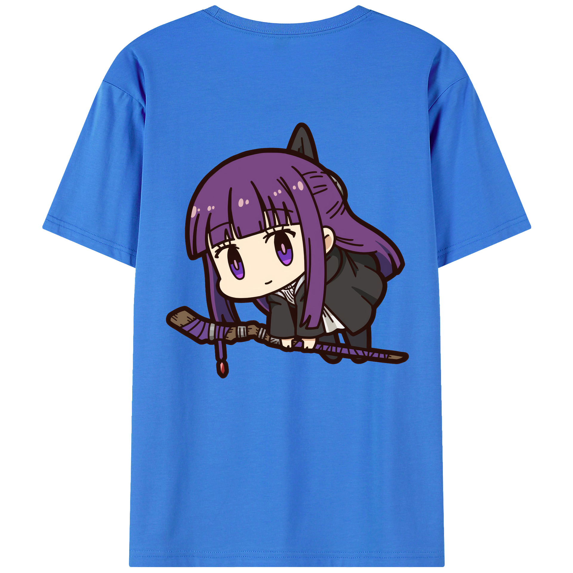（画像用） 葬送のフリーレン Frieren 綿100％半袖Tシャツ（背面プリント）