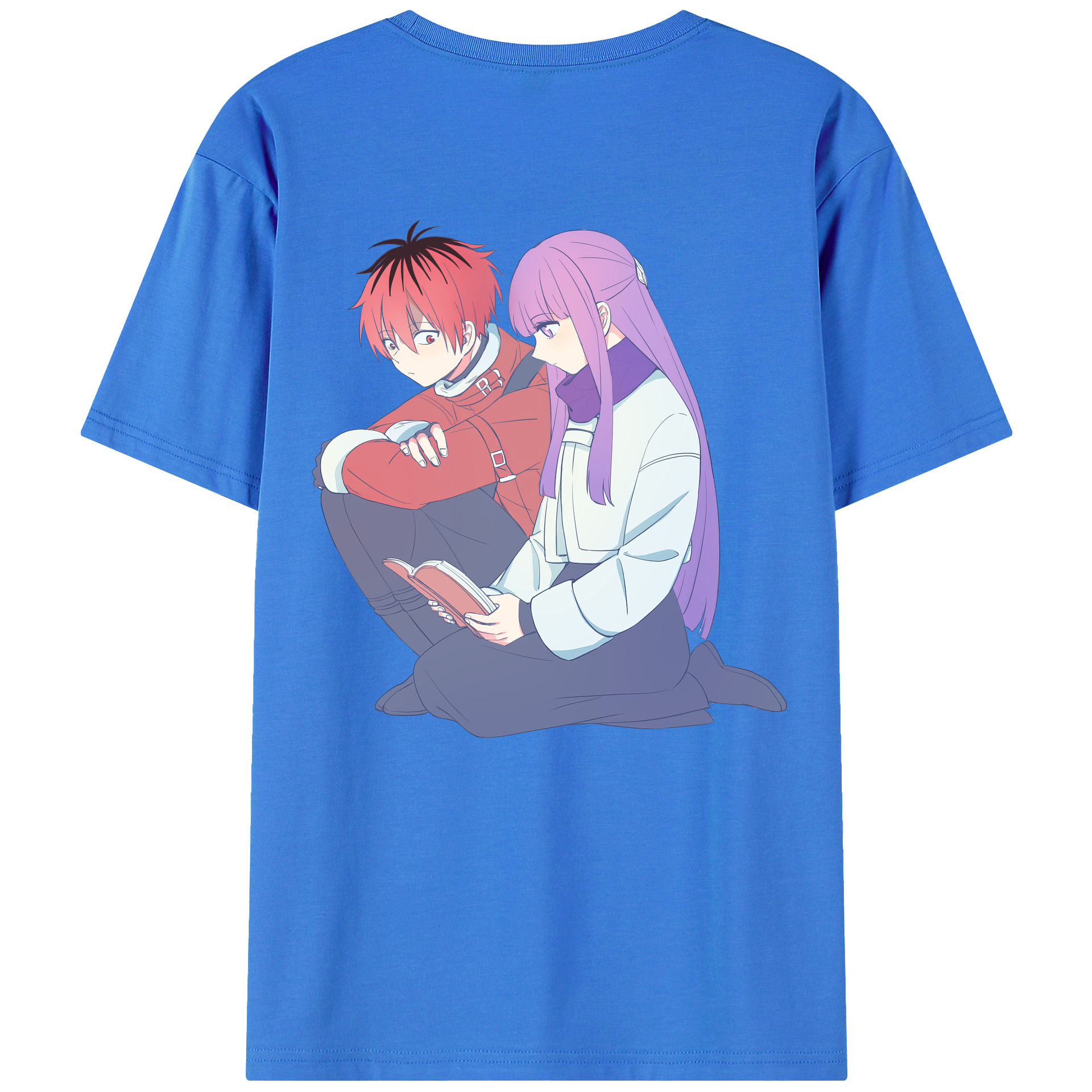 （画像用） 葬送のフリーレン Frieren 綿100％半袖Tシャツ（背面プリント）