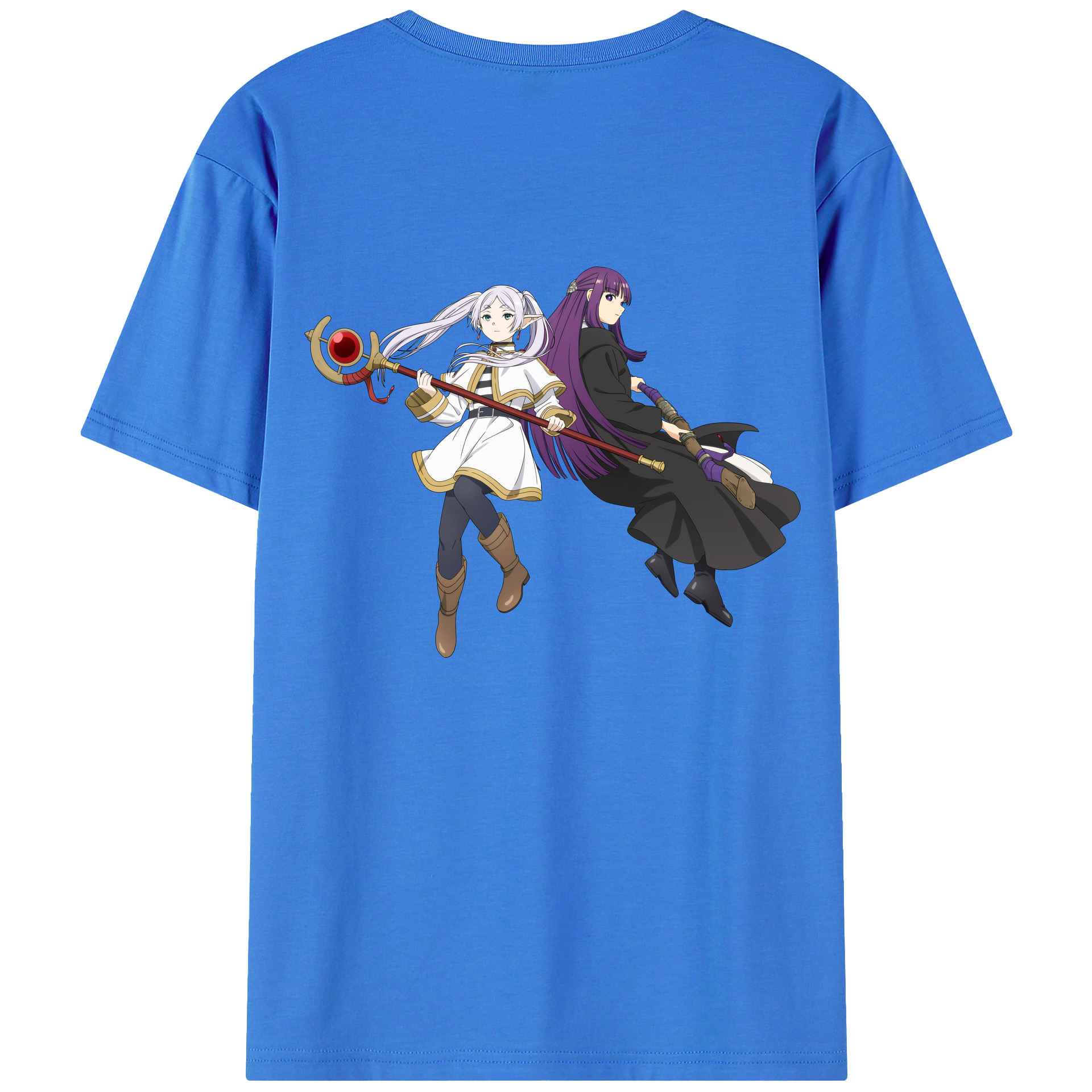 （画像用） 葬送のフリーレン Frieren 綿100％半袖Tシャツ（背面プリント）