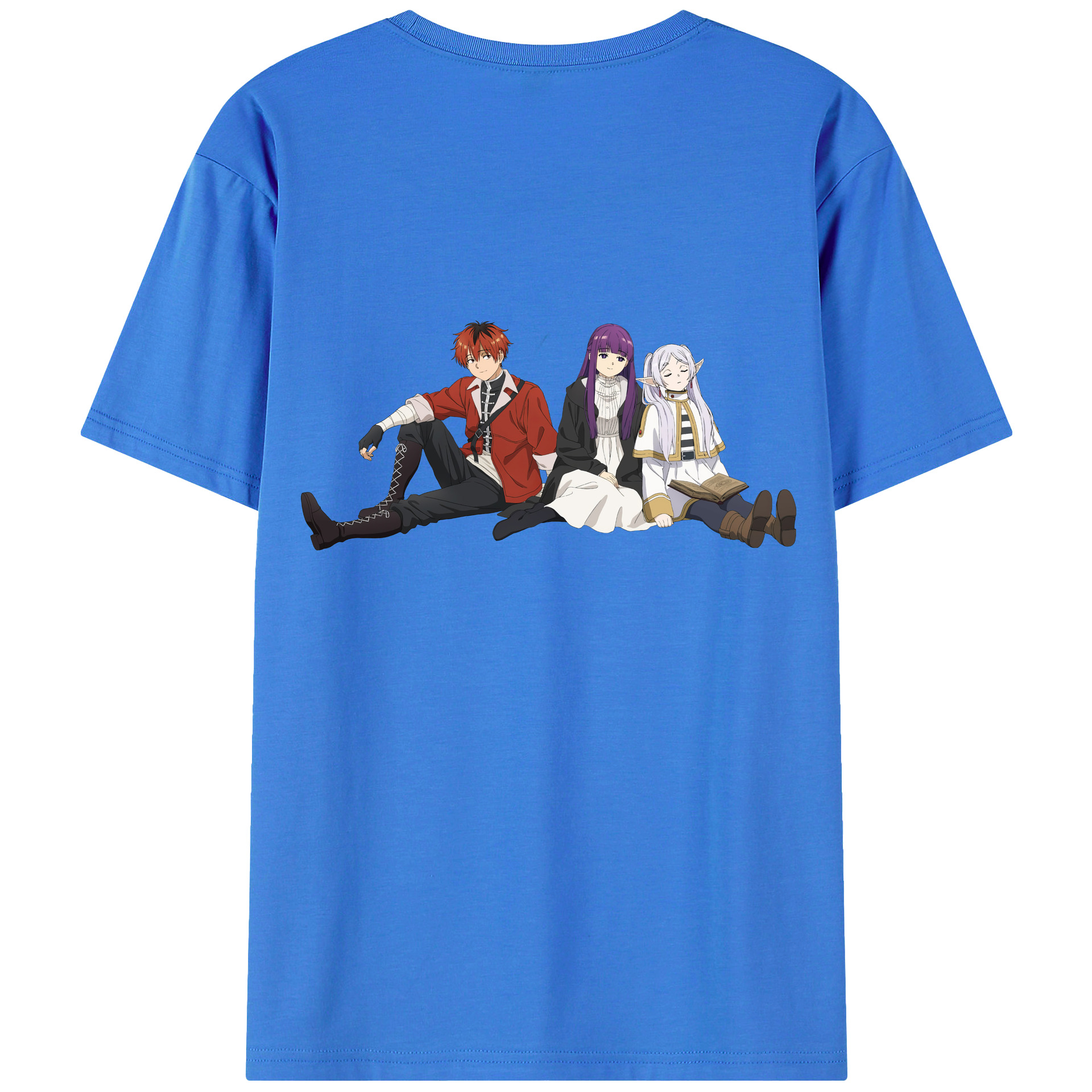 （画像用） 葬送のフリーレン Frieren 綿100％半袖Tシャツ（背面プリント）