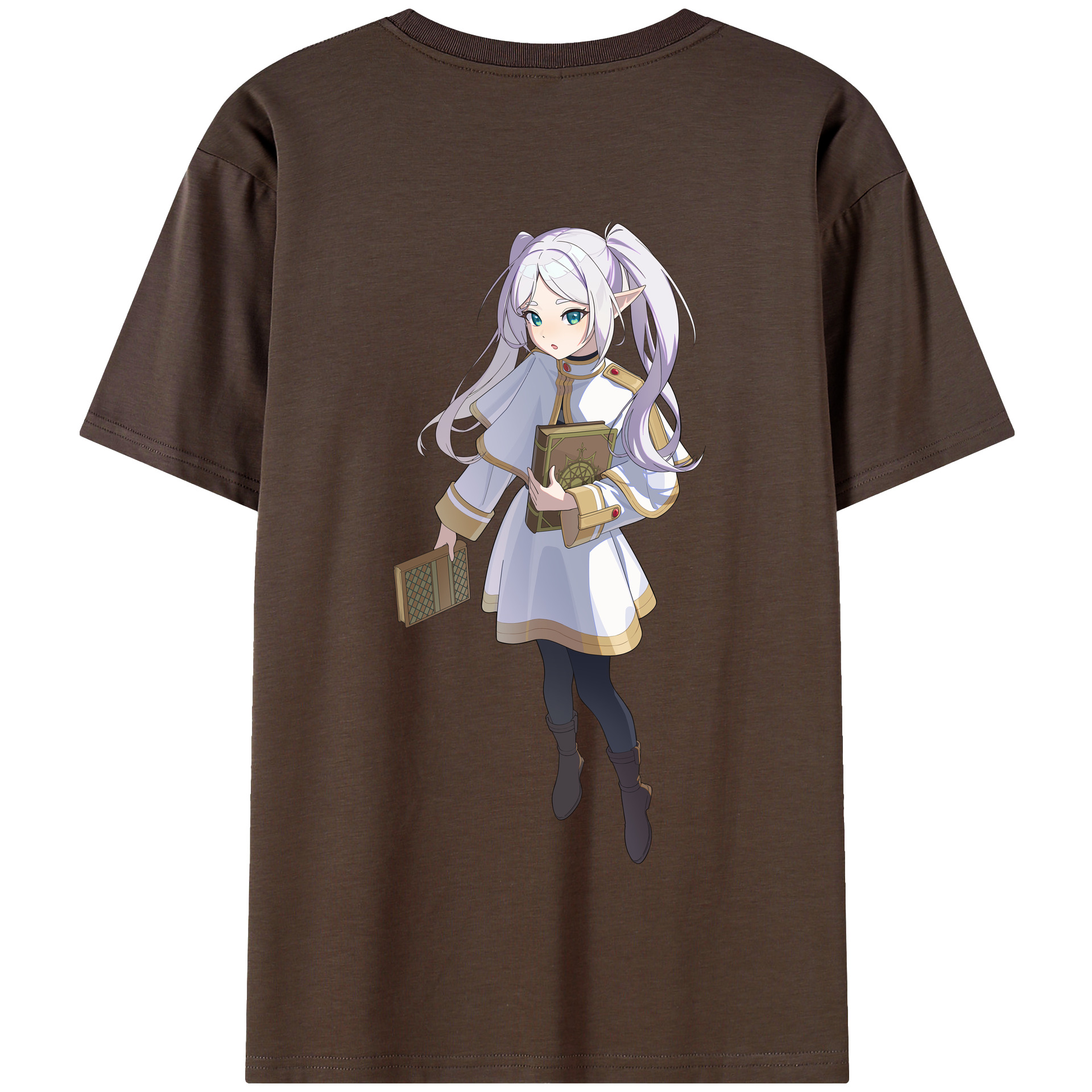 （画像用） 葬送のフリーレン Frieren 綿100％半袖Tシャツ（背面プリント）