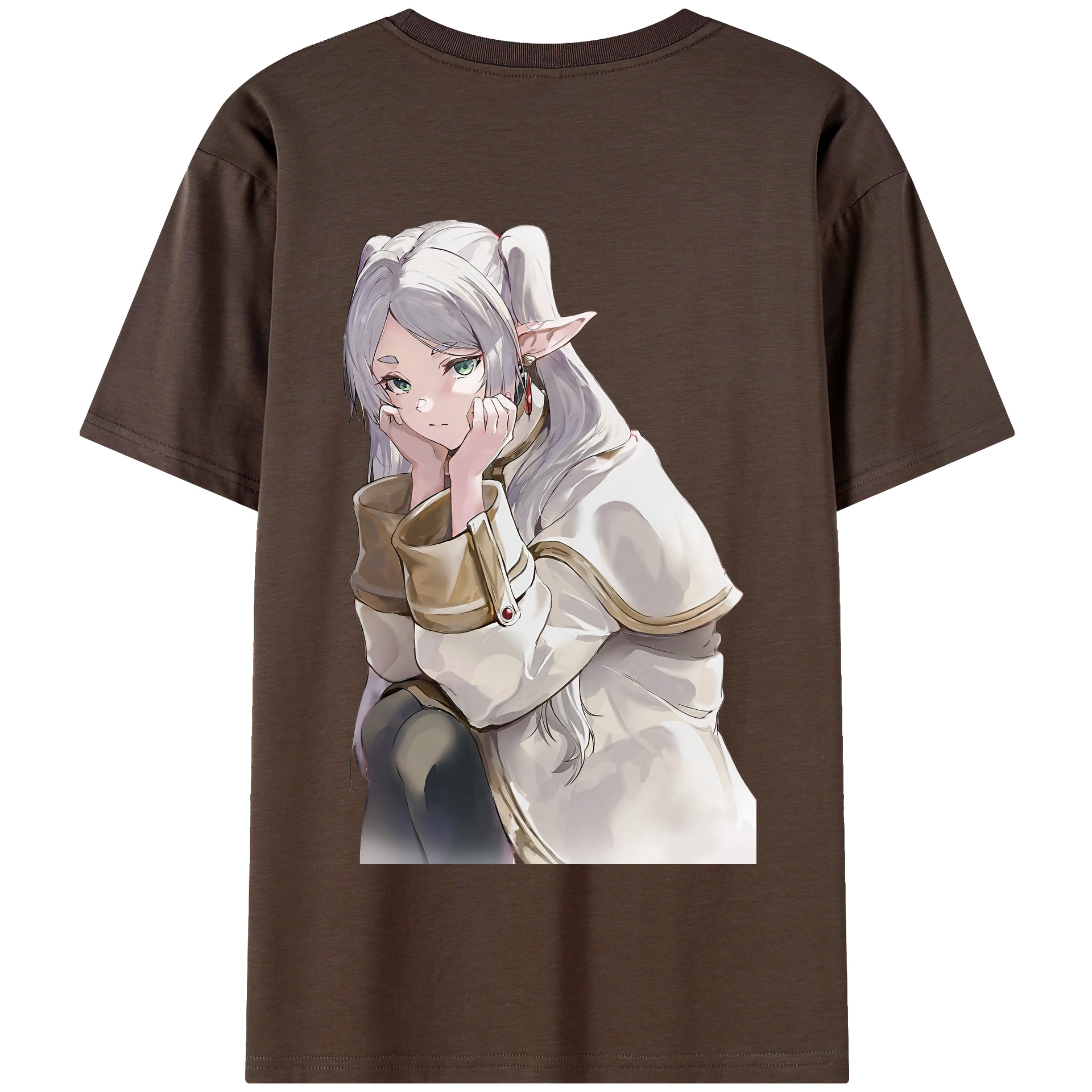 （画像用） 葬送のフリーレン Frieren 綿100％半袖Tシャツ（背面プリント）