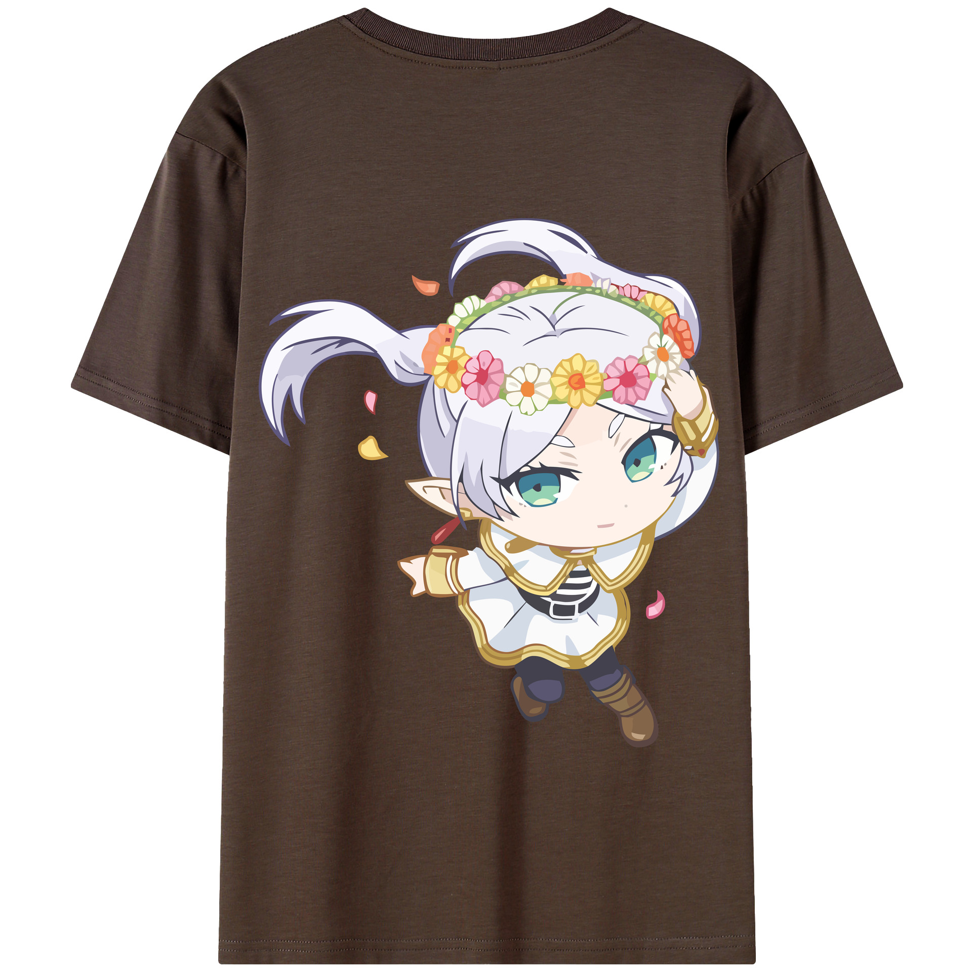 （画像用） 葬送のフリーレン Frieren 綿100％半袖Tシャツ（背面プリント）