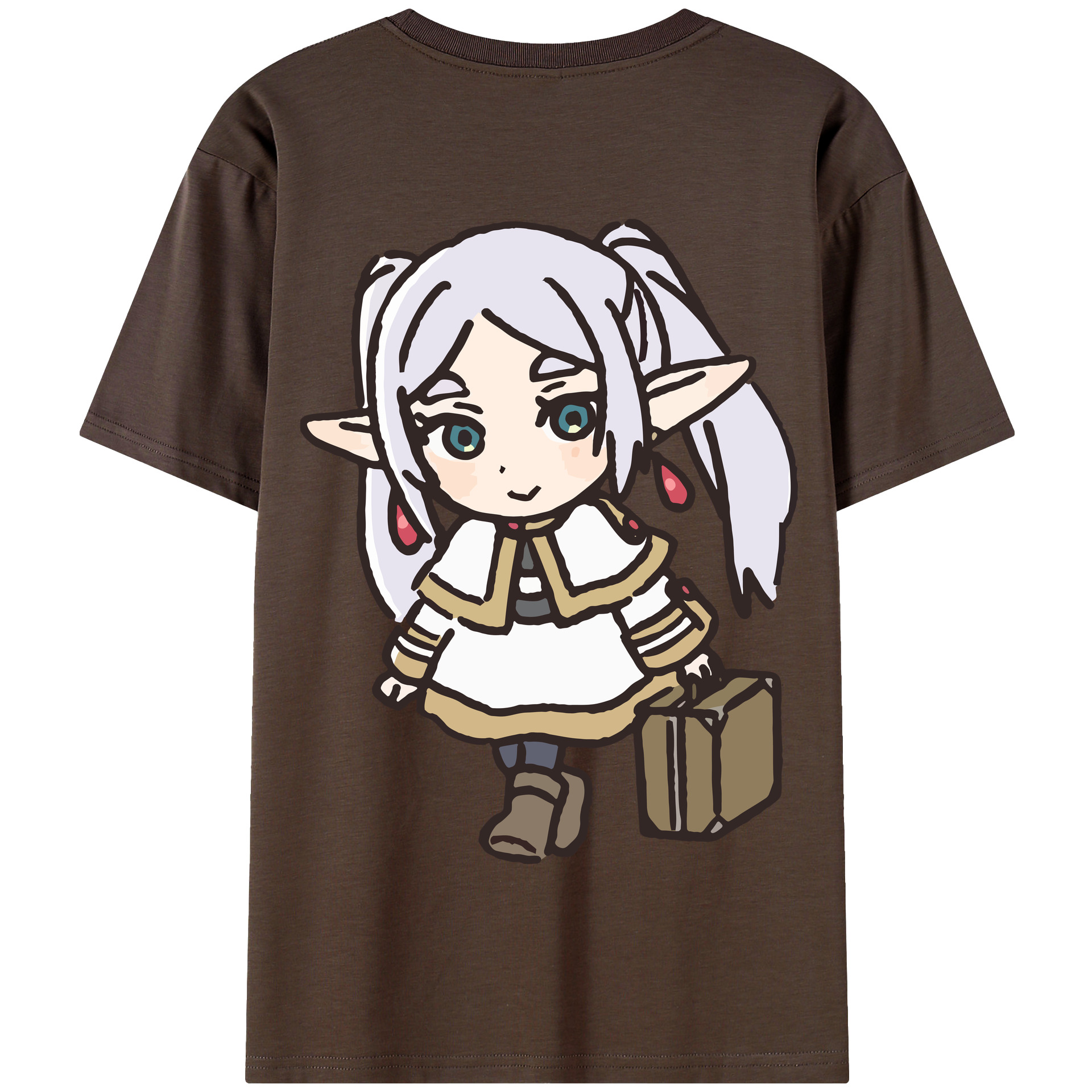 （画像用） 葬送のフリーレン Frieren 綿100％半袖Tシャツ（背面プリント）
