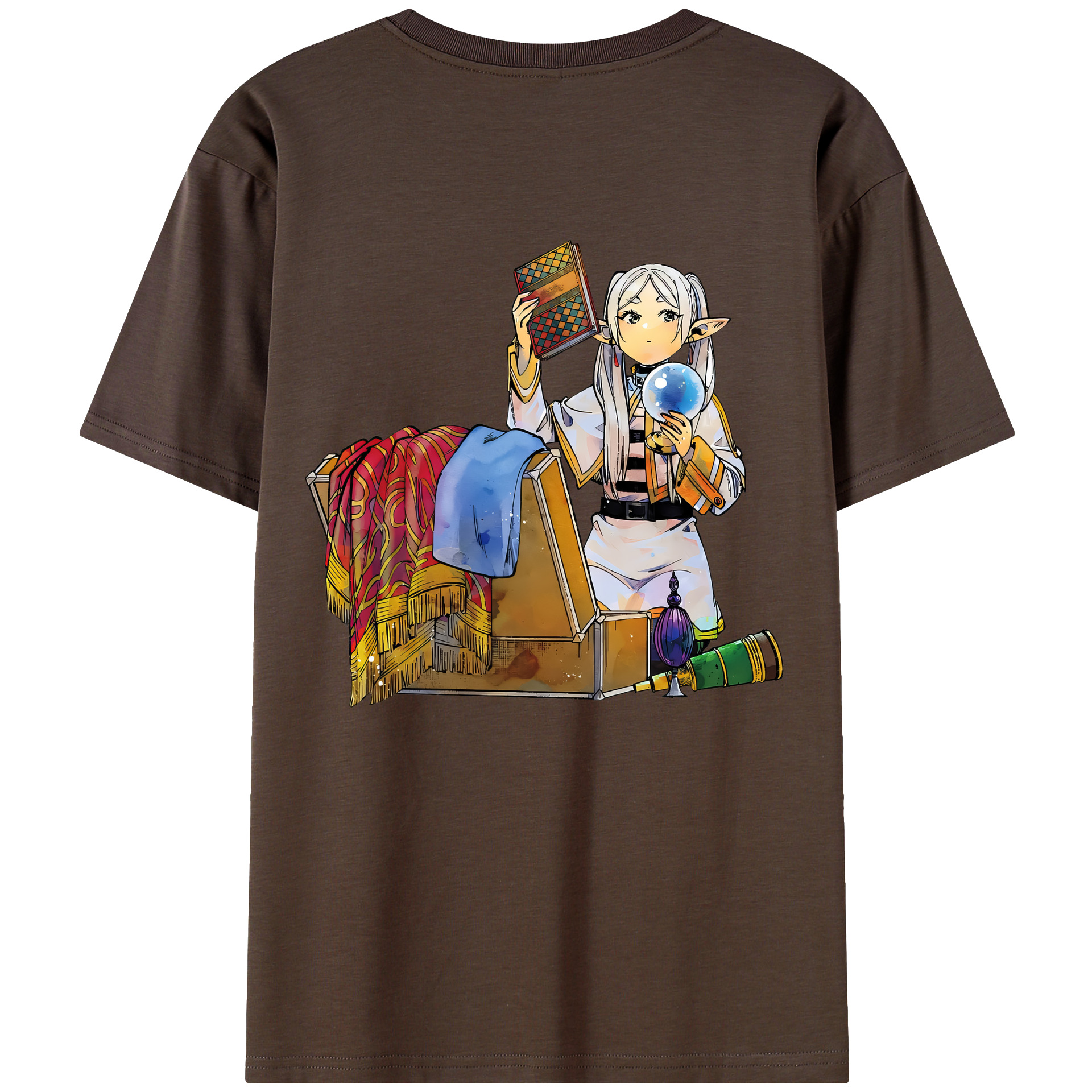 （画像用） 葬送のフリーレン Frieren 綿100％半袖Tシャツ（背面プリント）