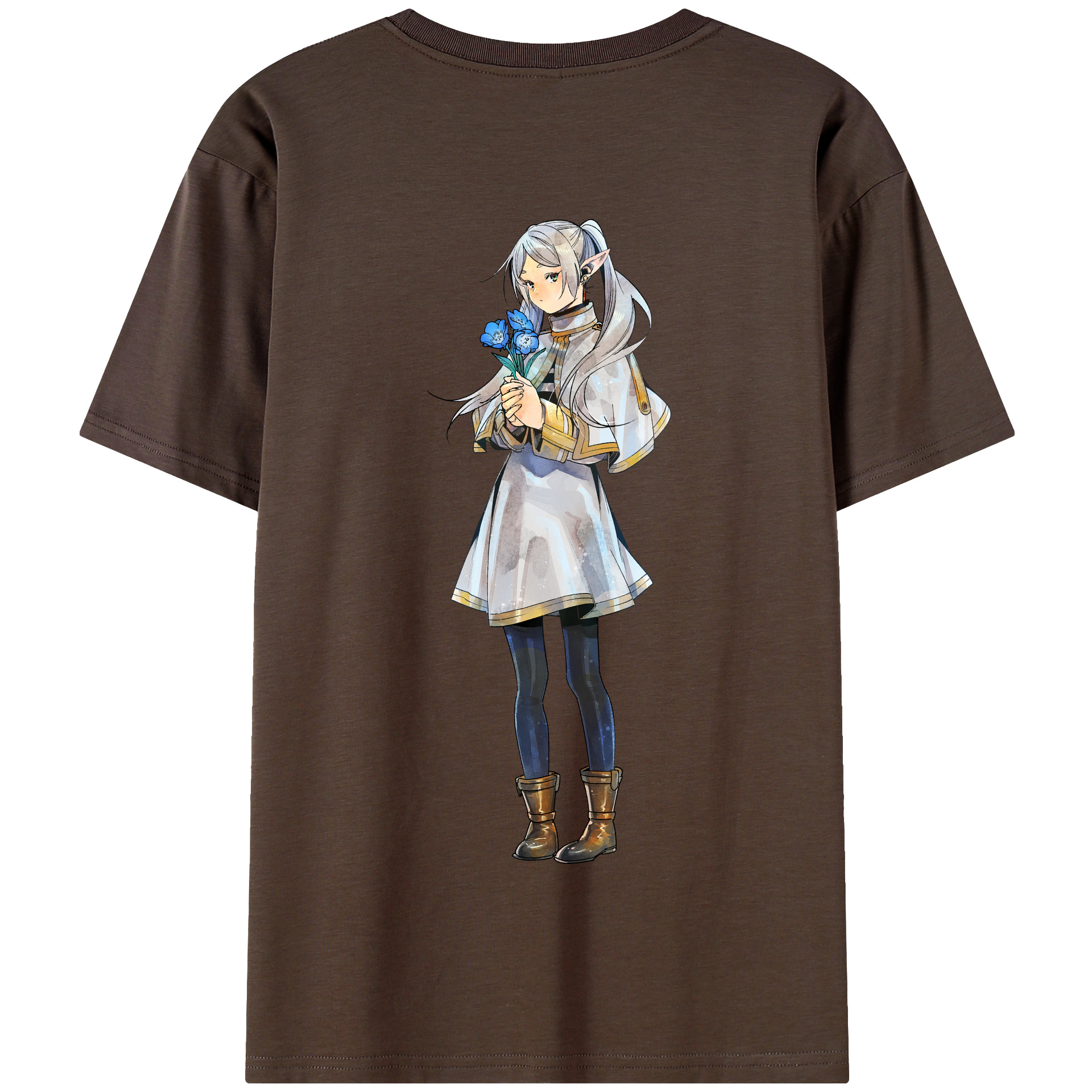 （画像用） 葬送のフリーレン Frieren 綿100％半袖Tシャツ（背面プリント）