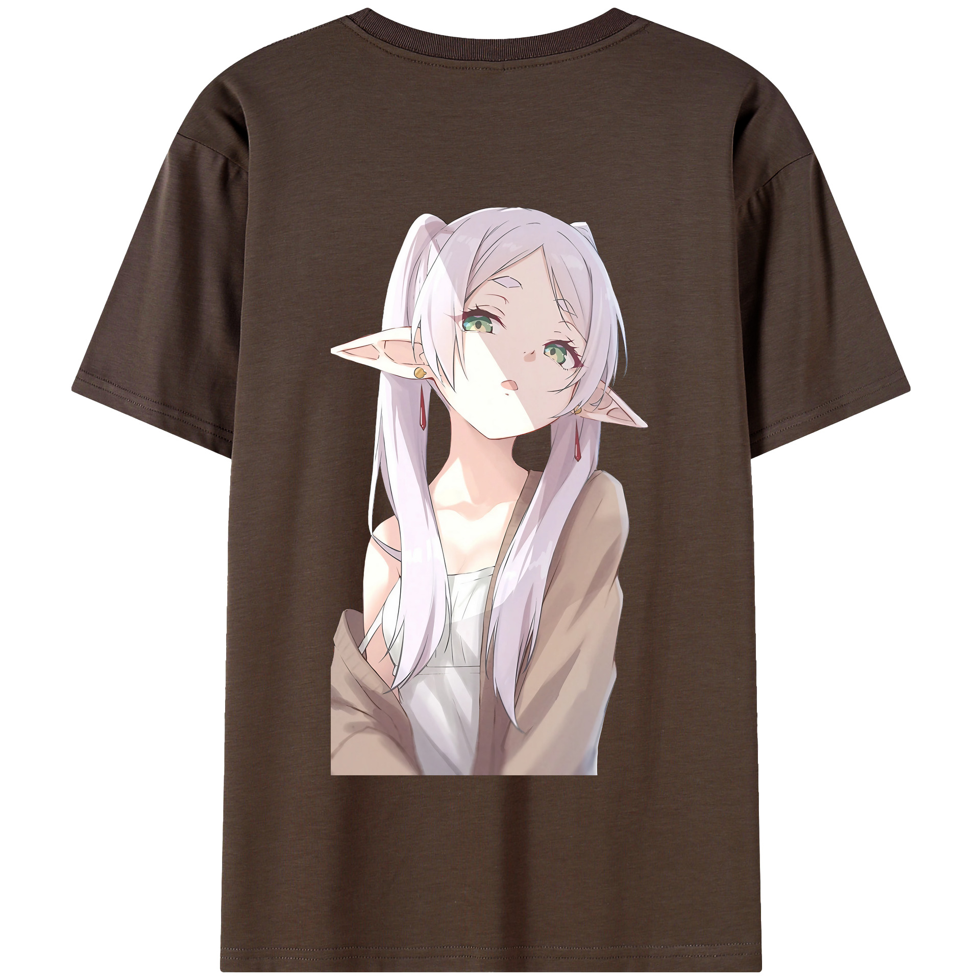 （画像用） 葬送のフリーレン Frieren 綿100％半袖Tシャツ（背面プリント）