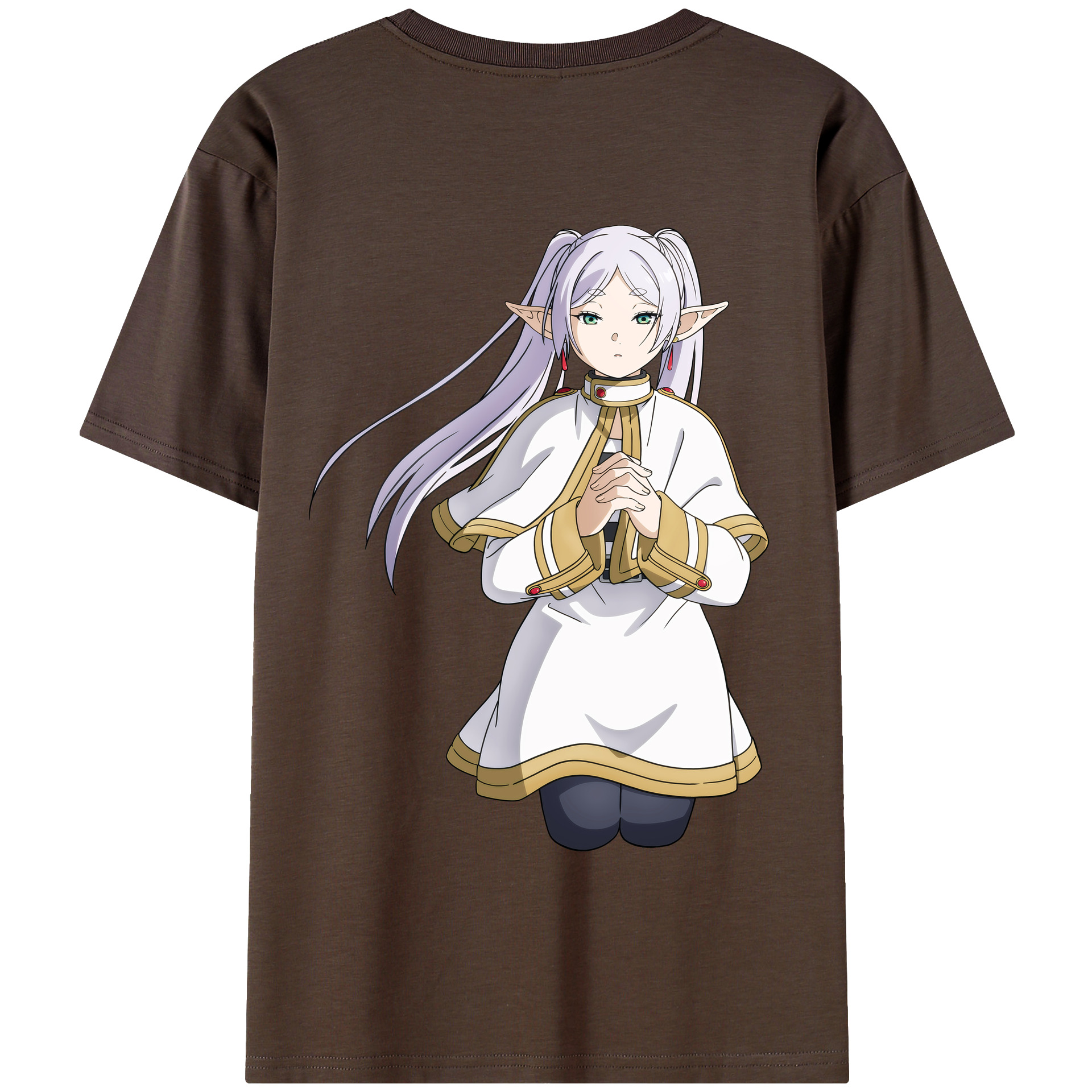 （画像用） 葬送のフリーレン Frieren 綿100％半袖Tシャツ（背面プリント）