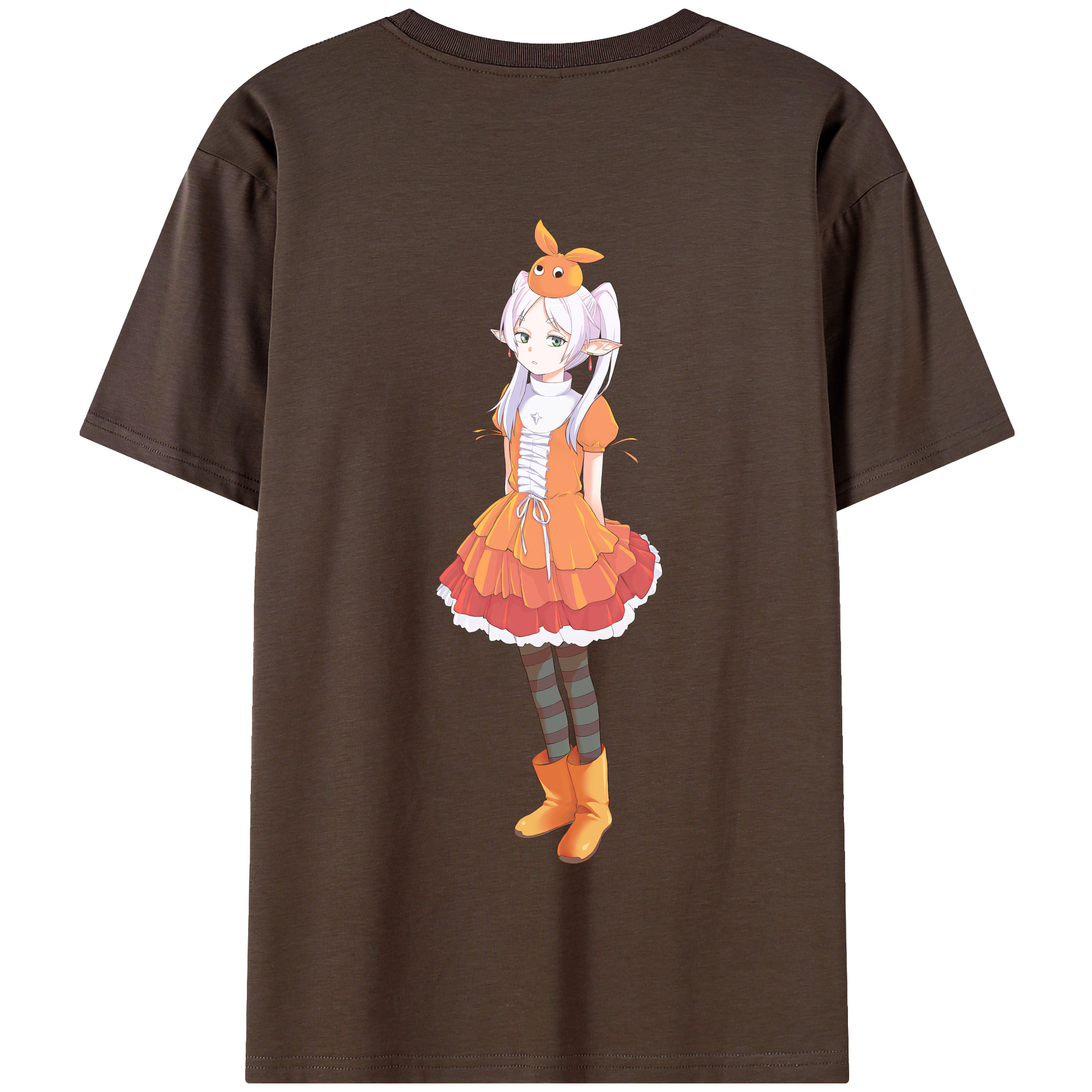 （画像用） 葬送のフリーレン Frieren 綿100％半袖Tシャツ（背面プリント）