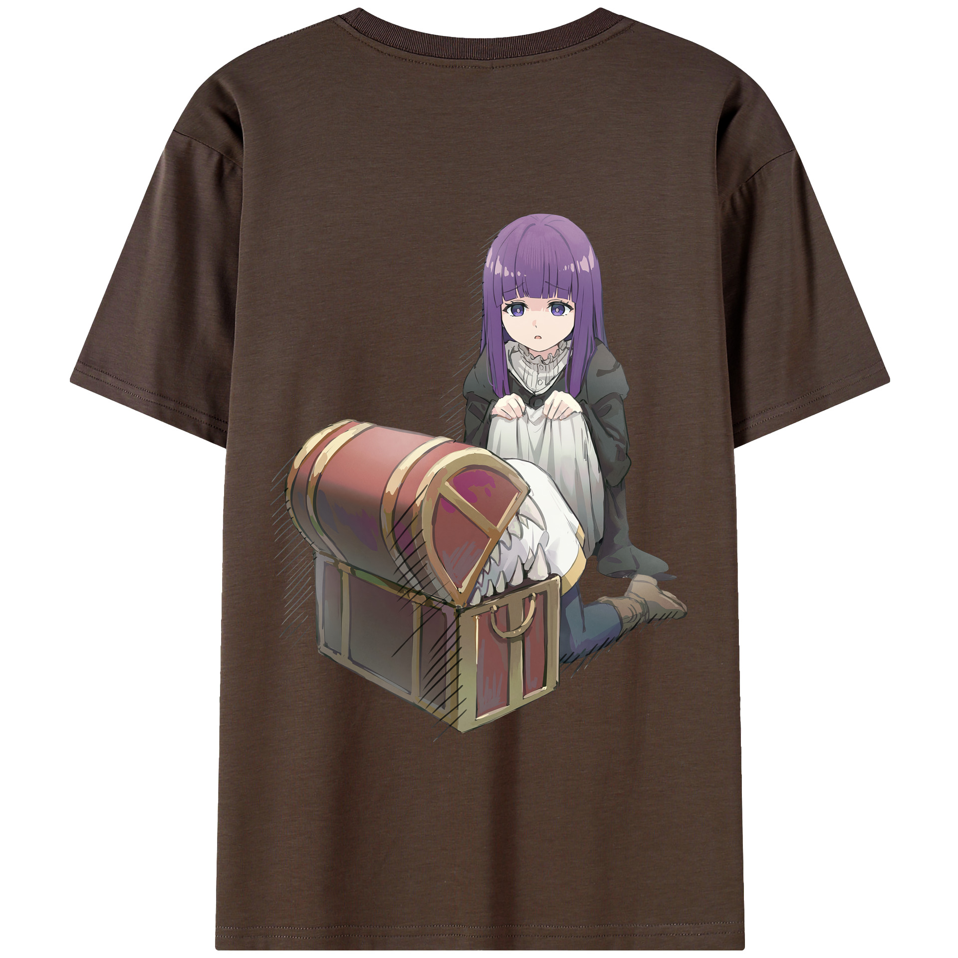 （画像用） 葬送のフリーレン Frieren 綿100％半袖Tシャツ（背面プリント）