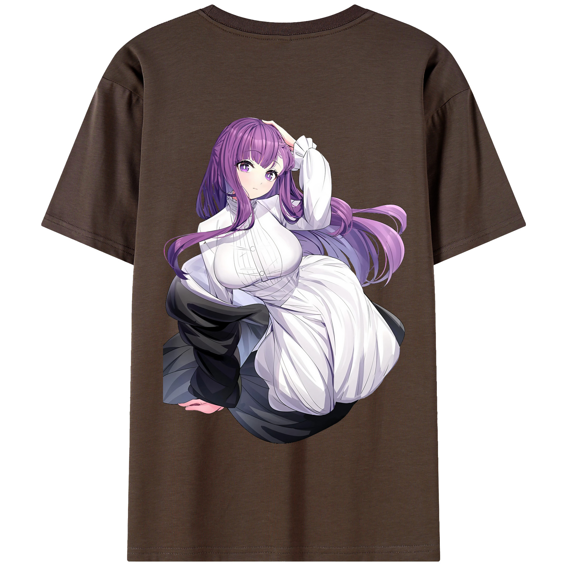 （画像用） 葬送のフリーレン Frieren 綿100％半袖Tシャツ（背面プリント）
