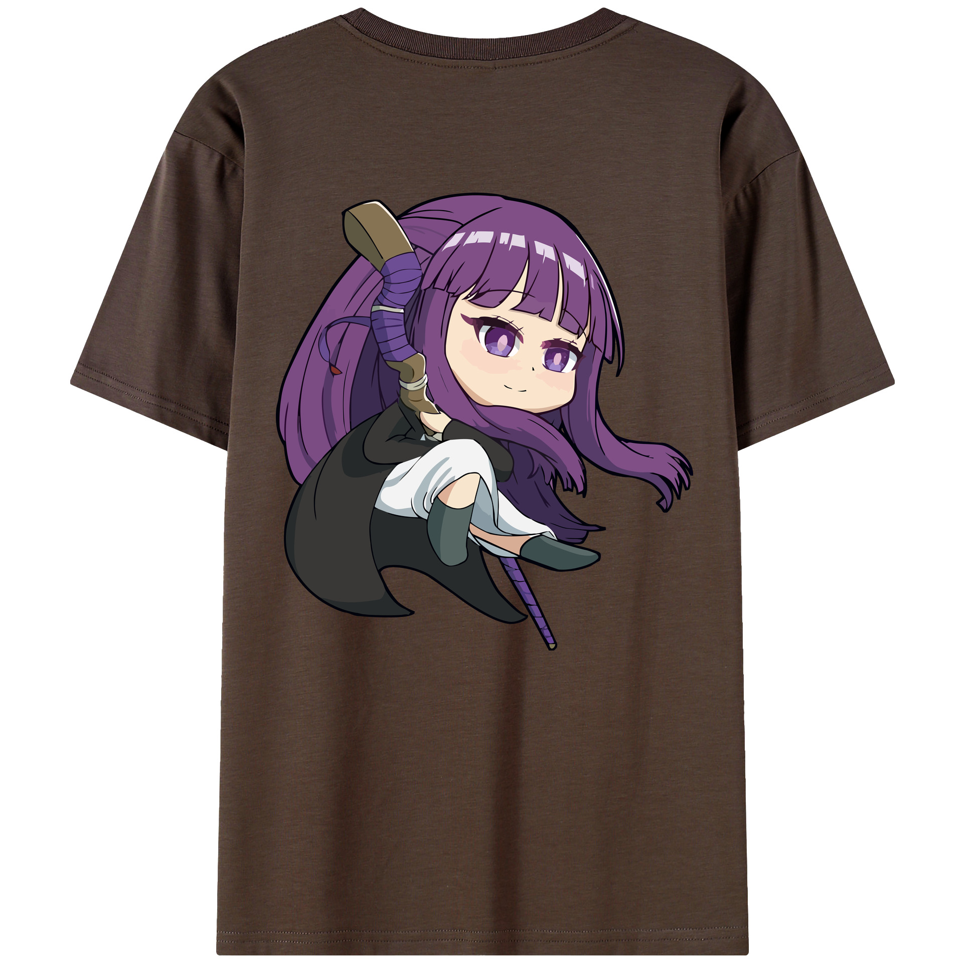 （画像用） 葬送のフリーレン Frieren 綿100％半袖Tシャツ（背面プリント）