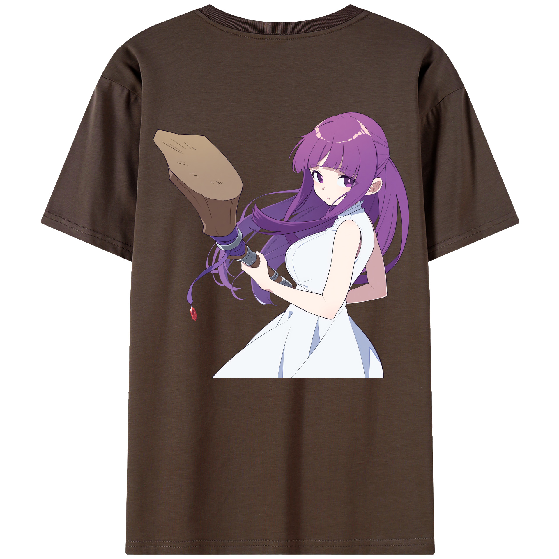 （画像用） 葬送のフリーレン Frieren 綿100％半袖Tシャツ（背面プリント）