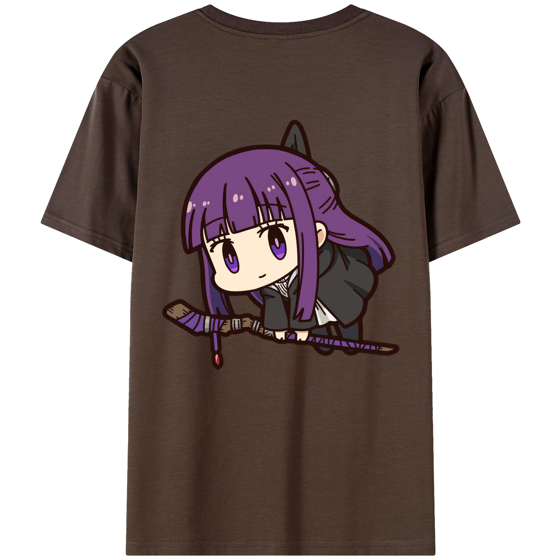 （画像用） 葬送のフリーレン Frieren 綿100％半袖Tシャツ（背面プリント）