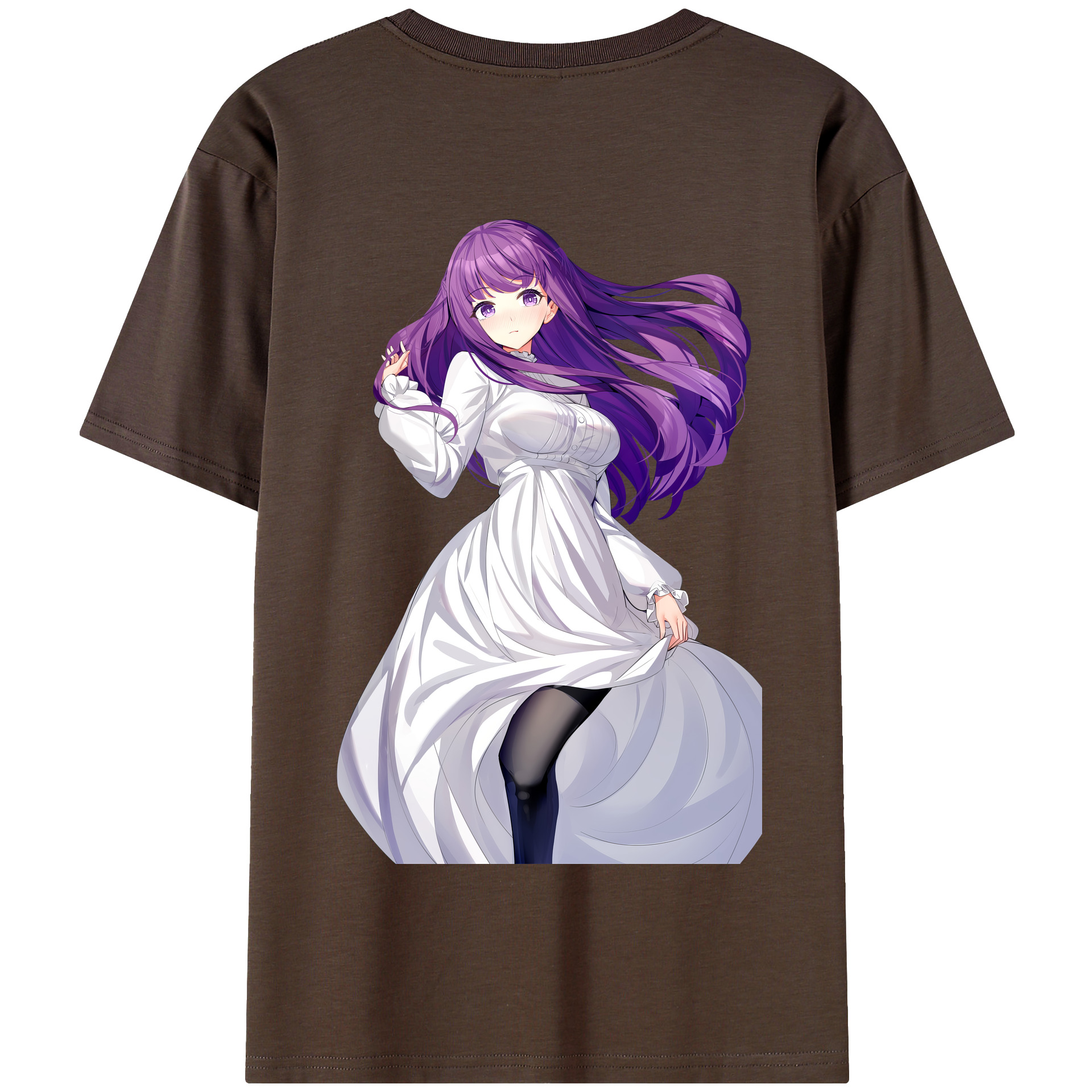（画像用） 葬送のフリーレン Frieren 綿100％半袖Tシャツ（背面プリント）