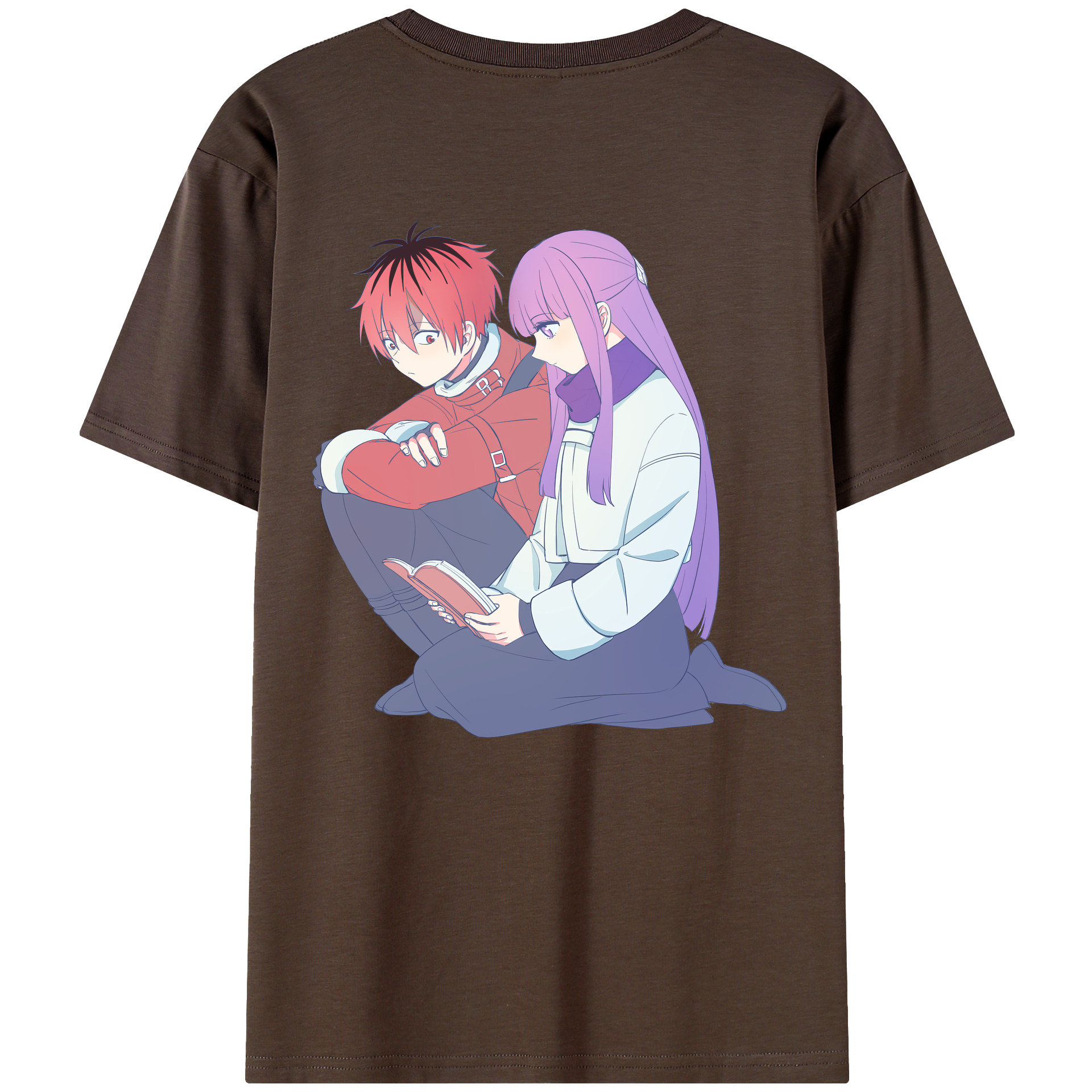 （画像用） 葬送のフリーレン Frieren 綿100％半袖Tシャツ（背面プリント）