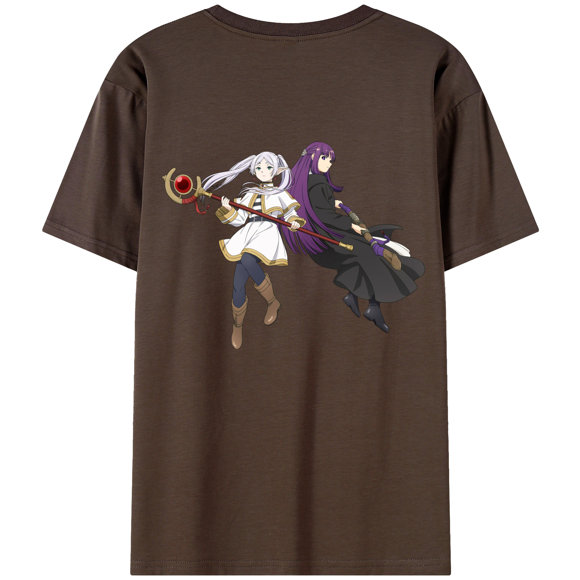 （画像用） 葬送のフリーレン Frieren 綿100％半袖Tシャツ（背面プリント）