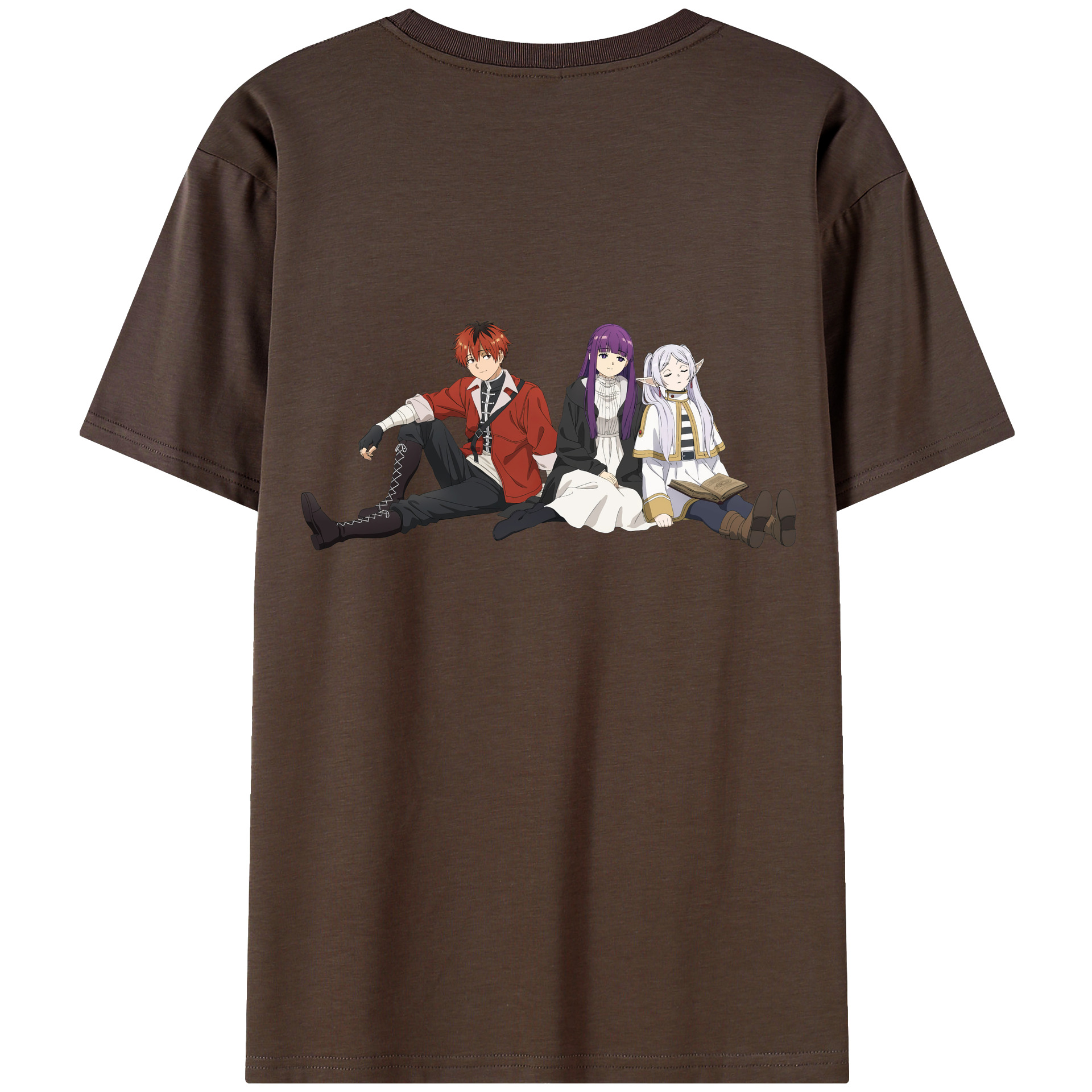 （画像用） 葬送のフリーレン Frieren 綿100％半袖Tシャツ（背面プリント）