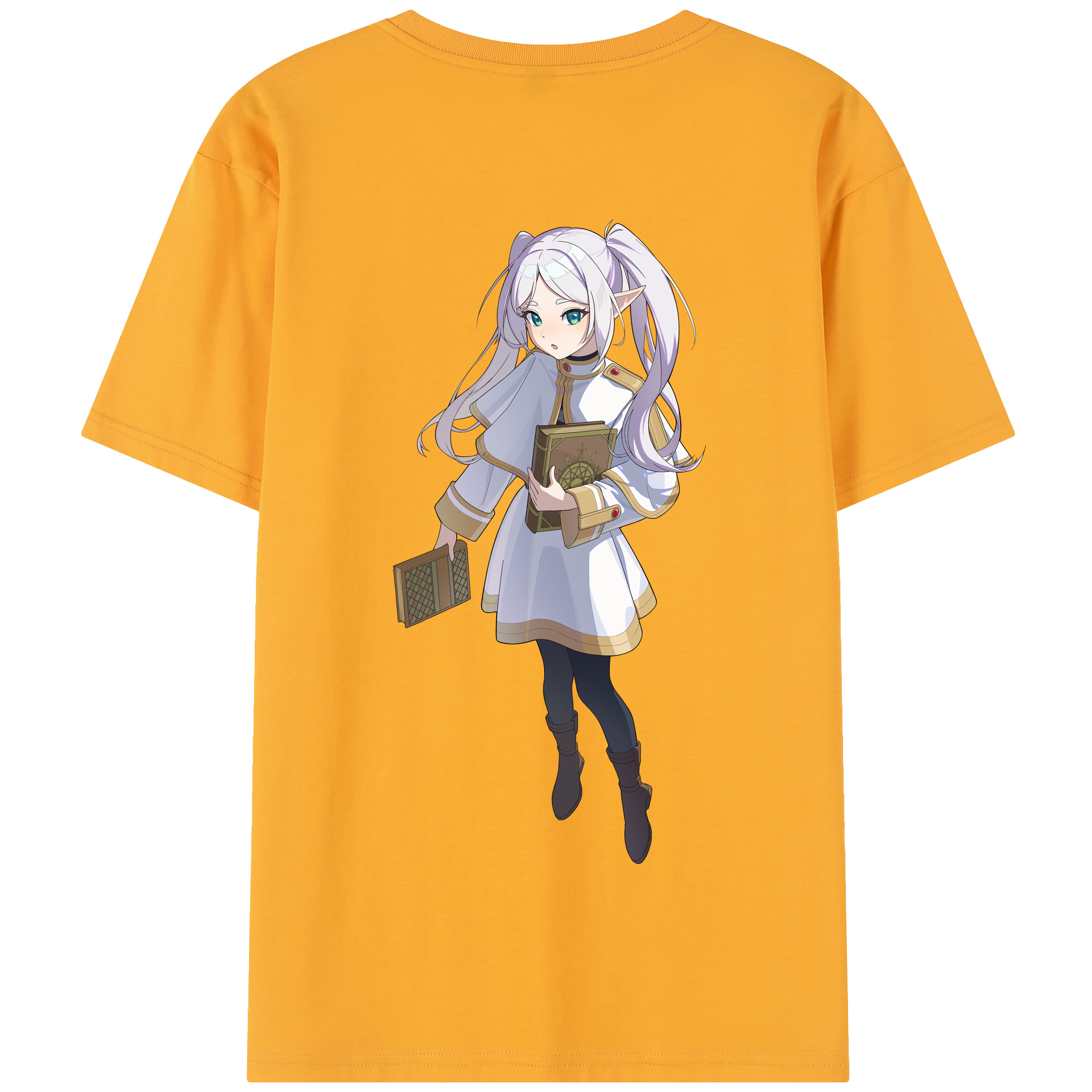 （画像用） 葬送のフリーレン Frieren 綿100％半袖Tシャツ（背面プリント）