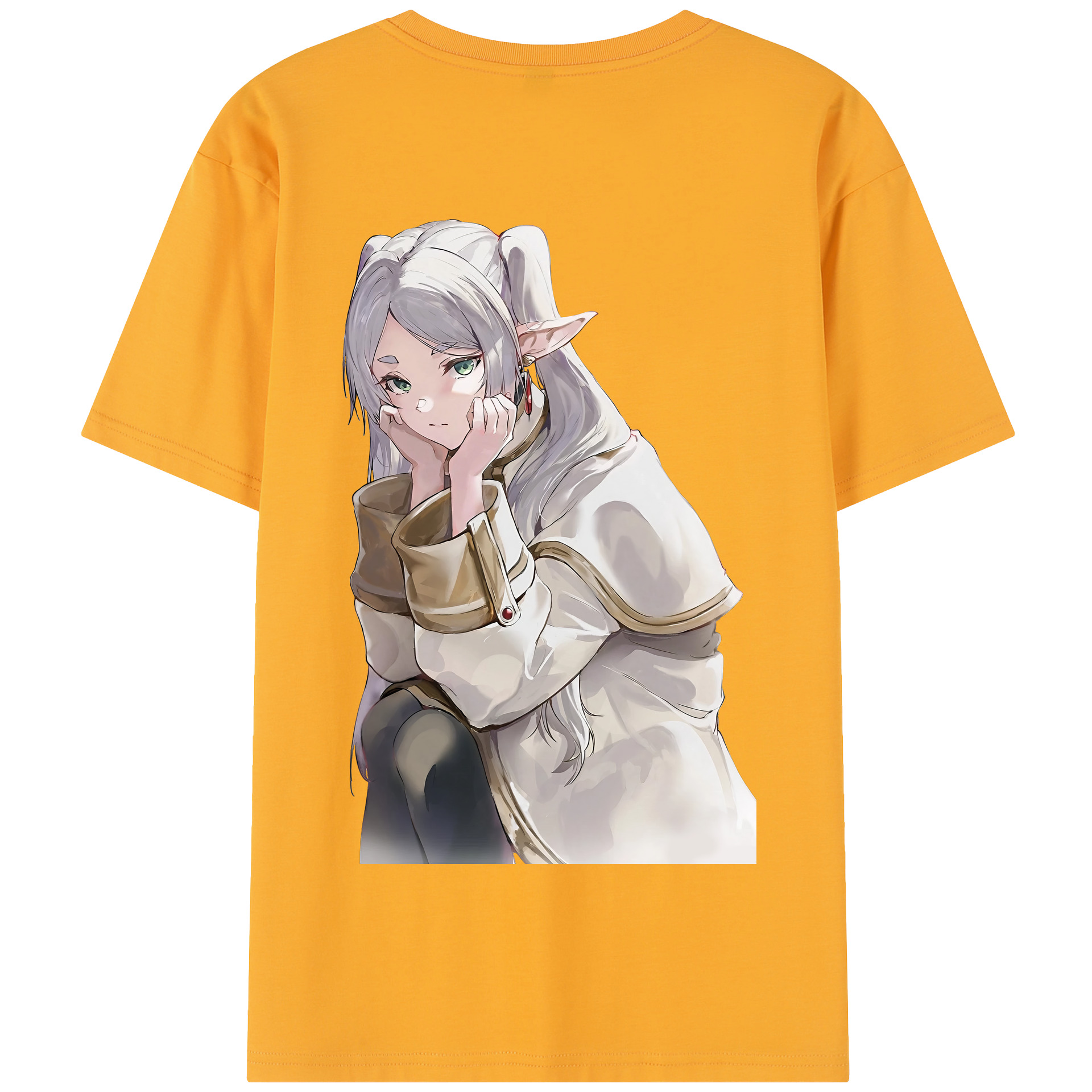 （画像用） 葬送のフリーレン Frieren 綿100％半袖Tシャツ（背面プリント）