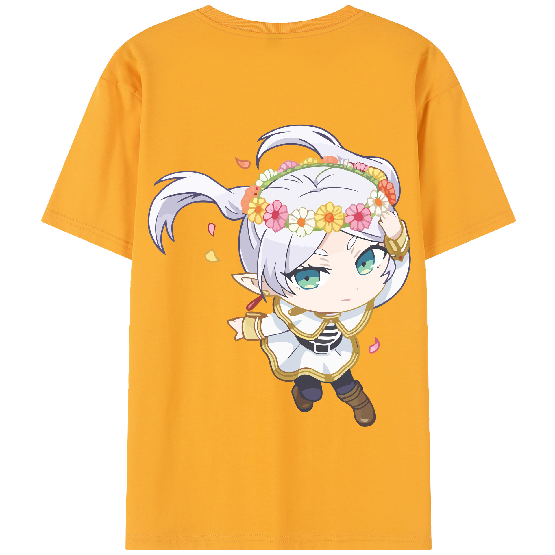 （画像用） 葬送のフリーレン Frieren 綿100％半袖Tシャツ（背面プリント）