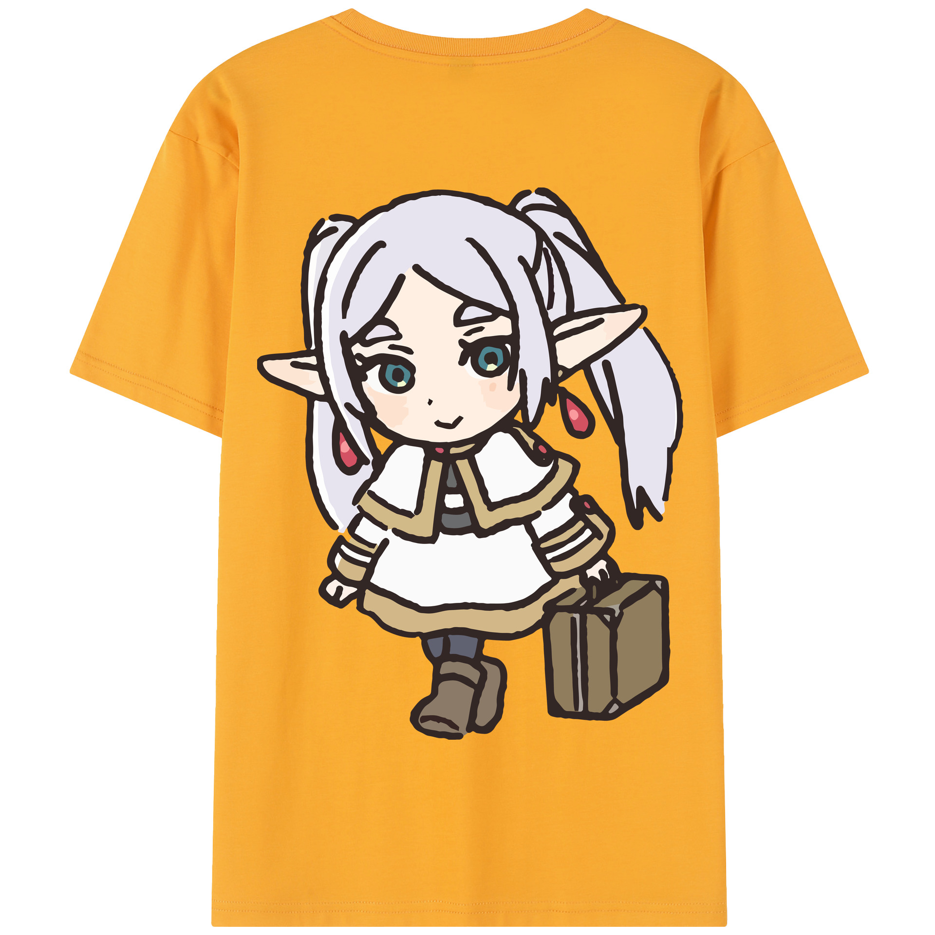 （画像用） 葬送のフリーレン Frieren 綿100％半袖Tシャツ（背面プリント）