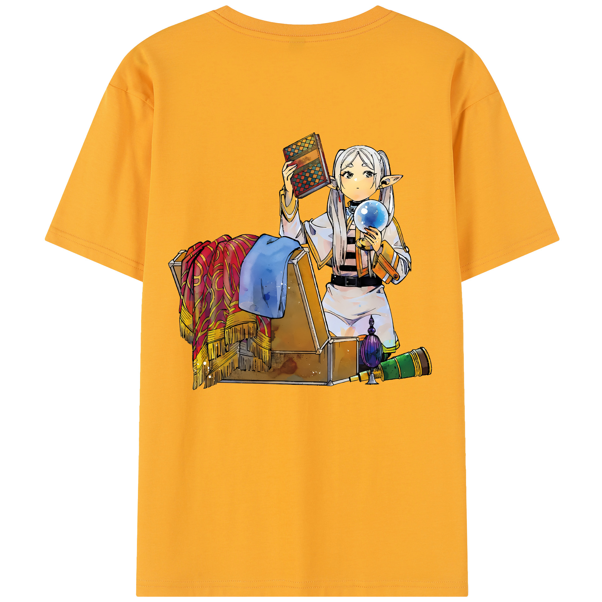（画像用） 葬送のフリーレン Frieren 綿100％半袖Tシャツ（背面プリント）