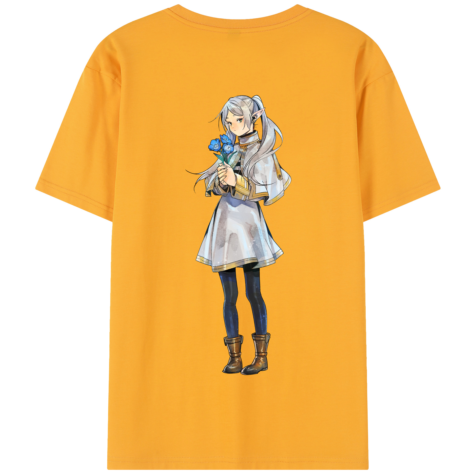 （画像用） 葬送のフリーレン Frieren 綿100％半袖Tシャツ（背面プリント）