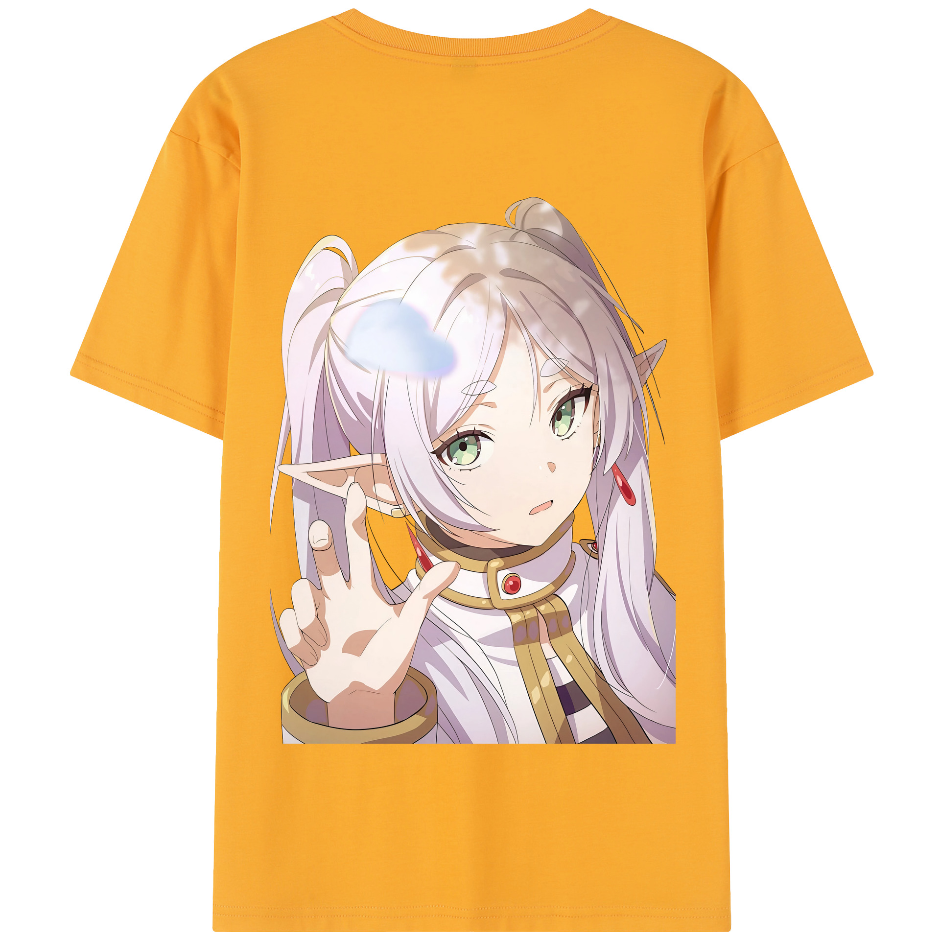 （画像用） 葬送のフリーレン Frieren 綿100％半袖Tシャツ（背面プリント）