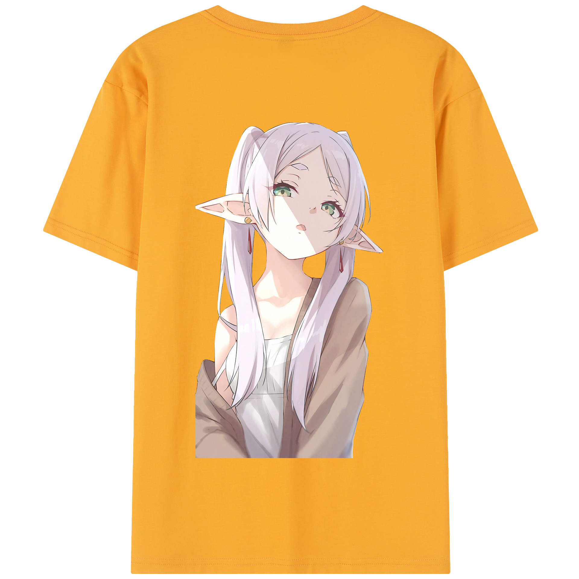（画像用） 葬送のフリーレン Frieren 綿100％半袖Tシャツ（背面プリント）