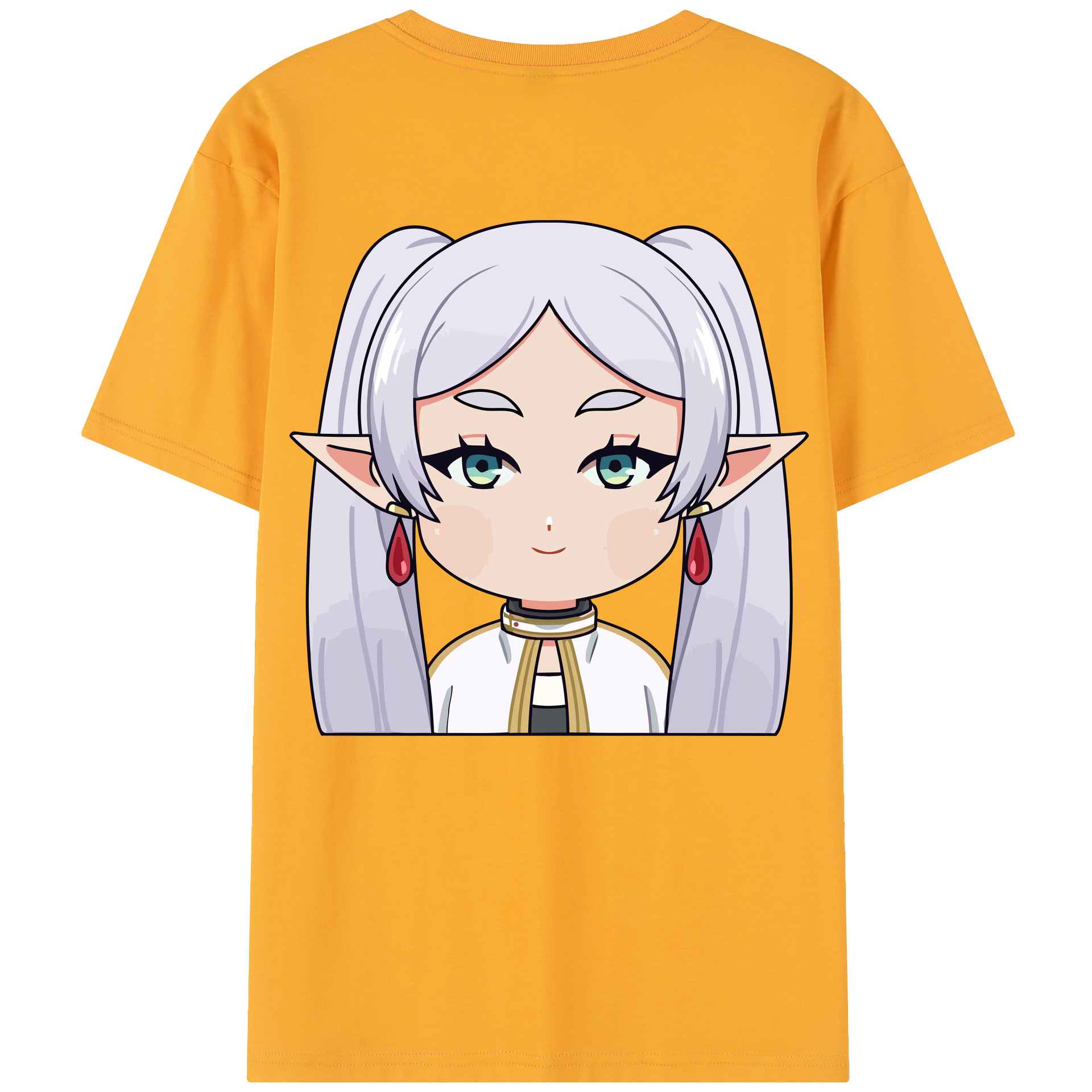 （画像用） 葬送のフリーレン Frieren 綿100％半袖Tシャツ（背面プリント）