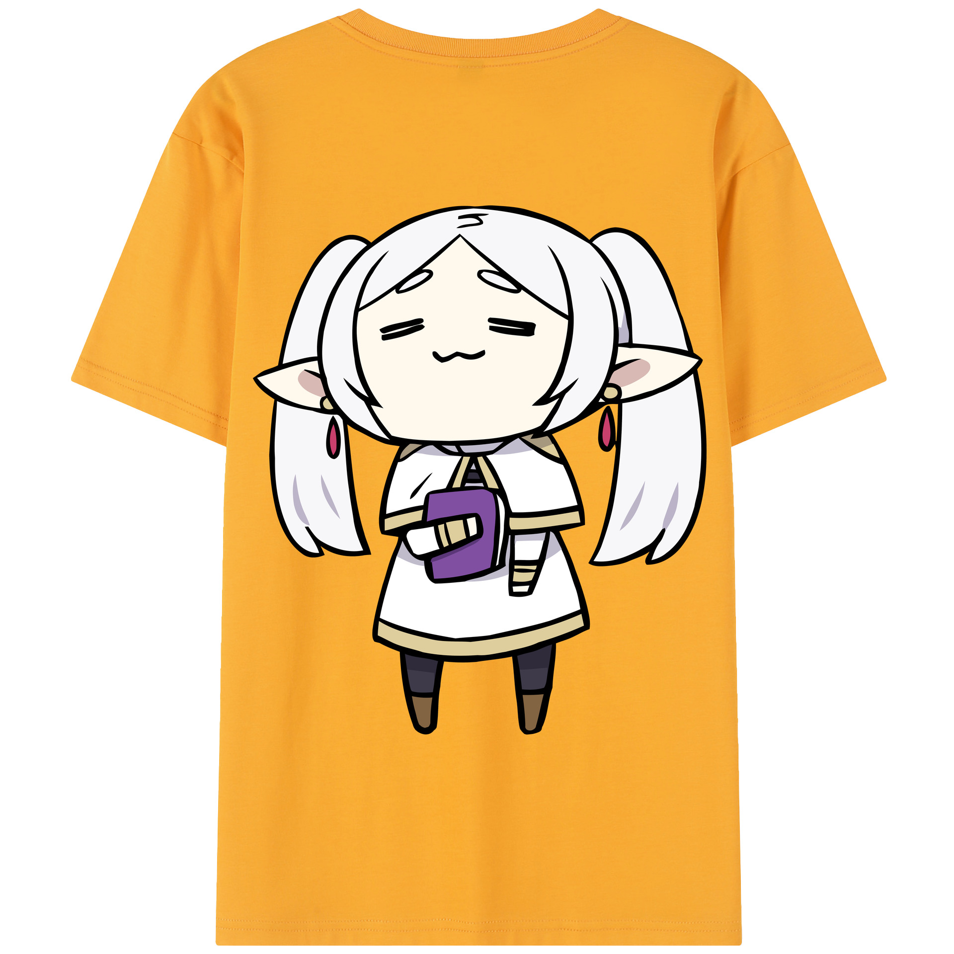 （画像用） 葬送のフリーレン Frieren 綿100％半袖Tシャツ（背面プリント）