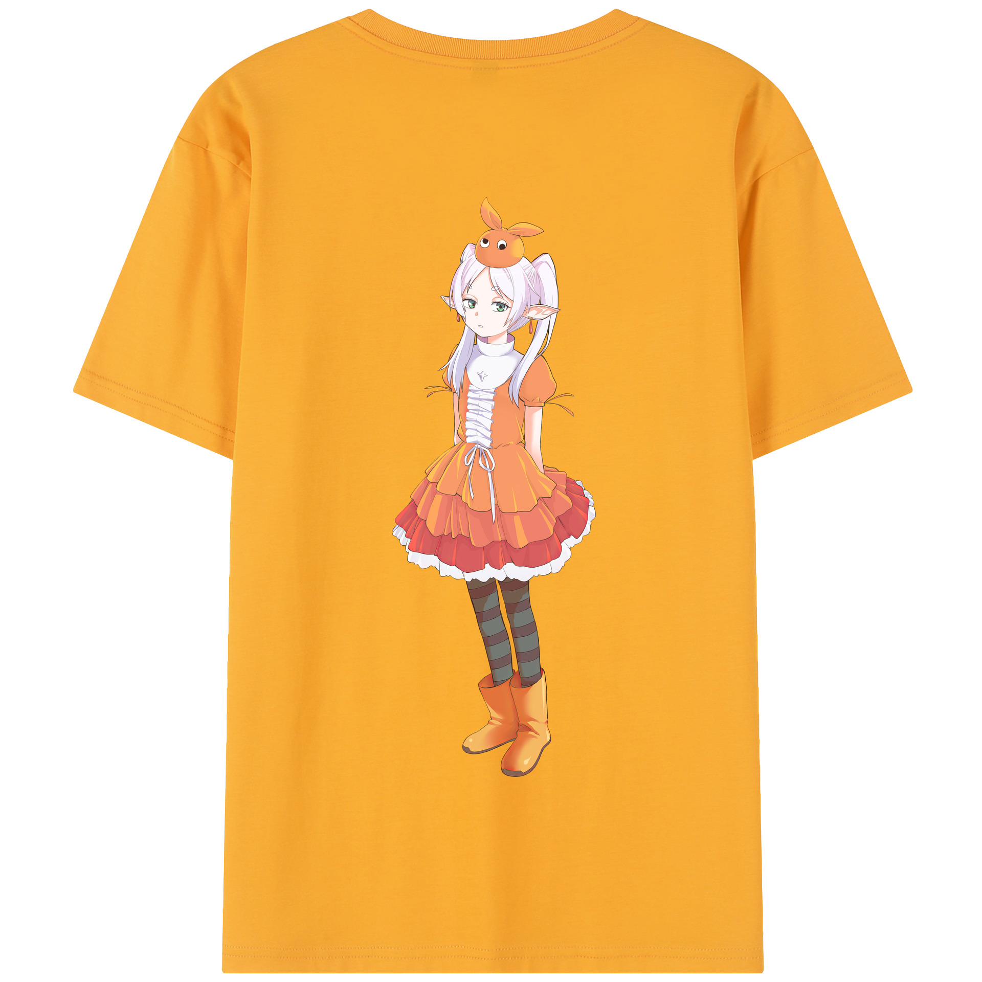 （画像用） 葬送のフリーレン Frieren 綿100％半袖Tシャツ（背面プリント）