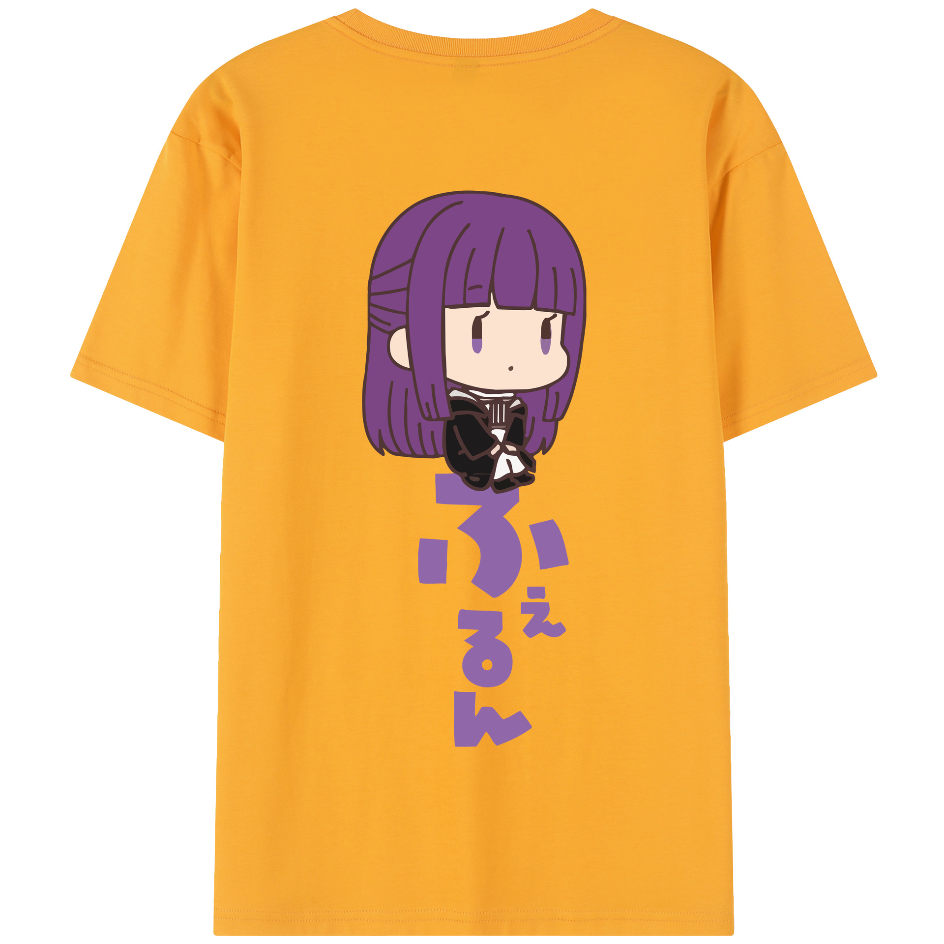（画像用） 葬送のフリーレン Frieren 綿100％半袖Tシャツ（背面プリント）