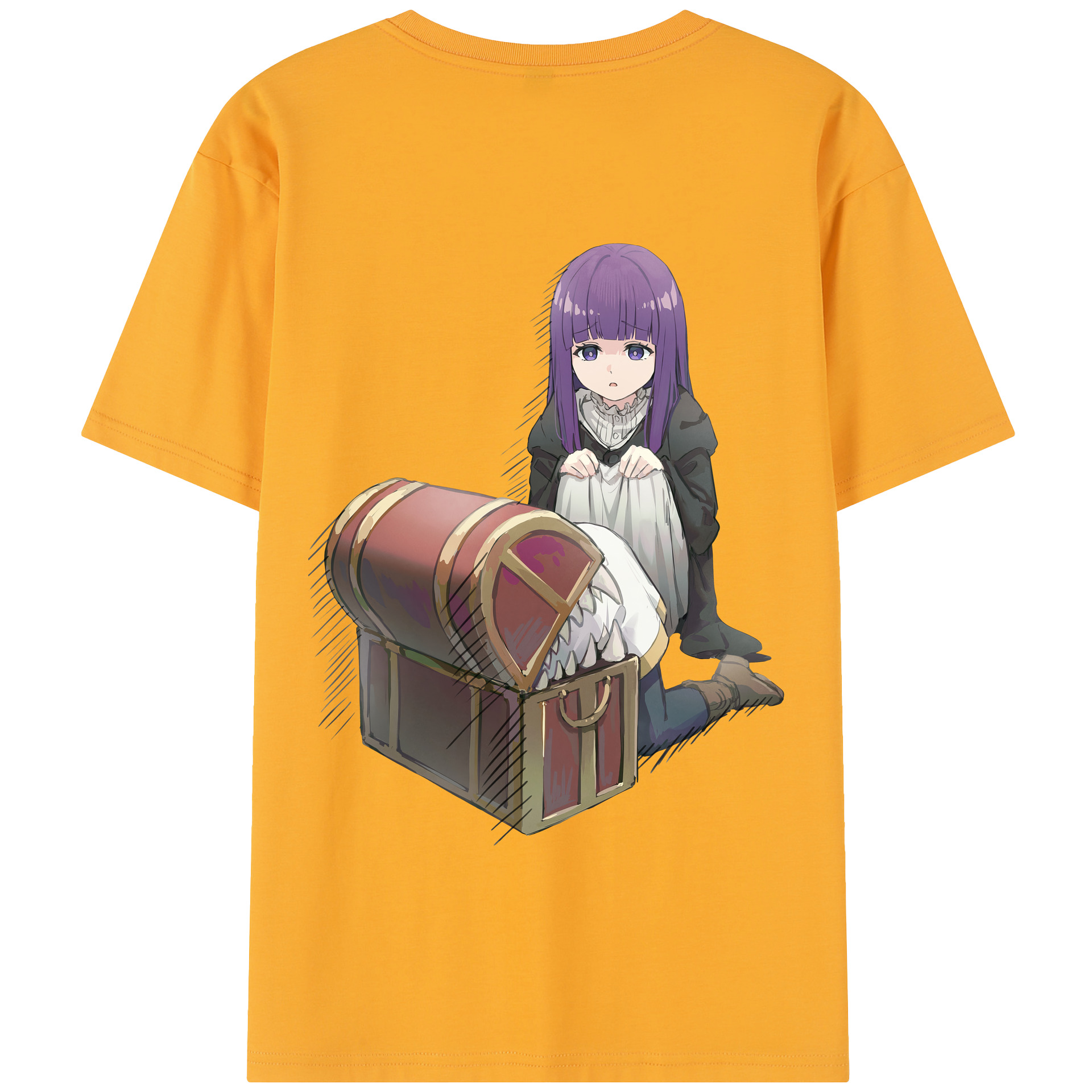 （画像用） 葬送のフリーレン Frieren 綿100％半袖Tシャツ（背面プリント）