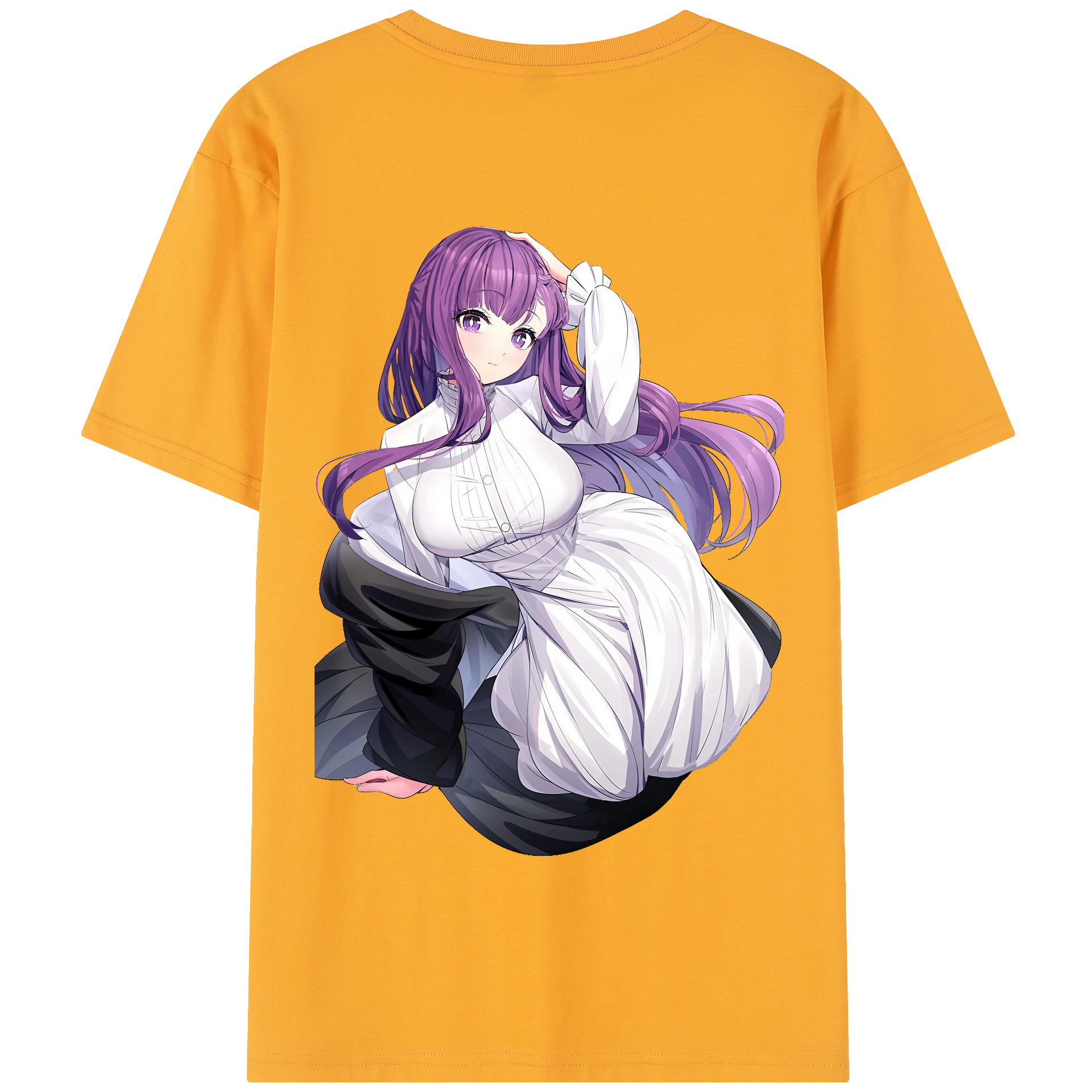 （画像用） 葬送のフリーレン Frieren 綿100％半袖Tシャツ（背面プリント）