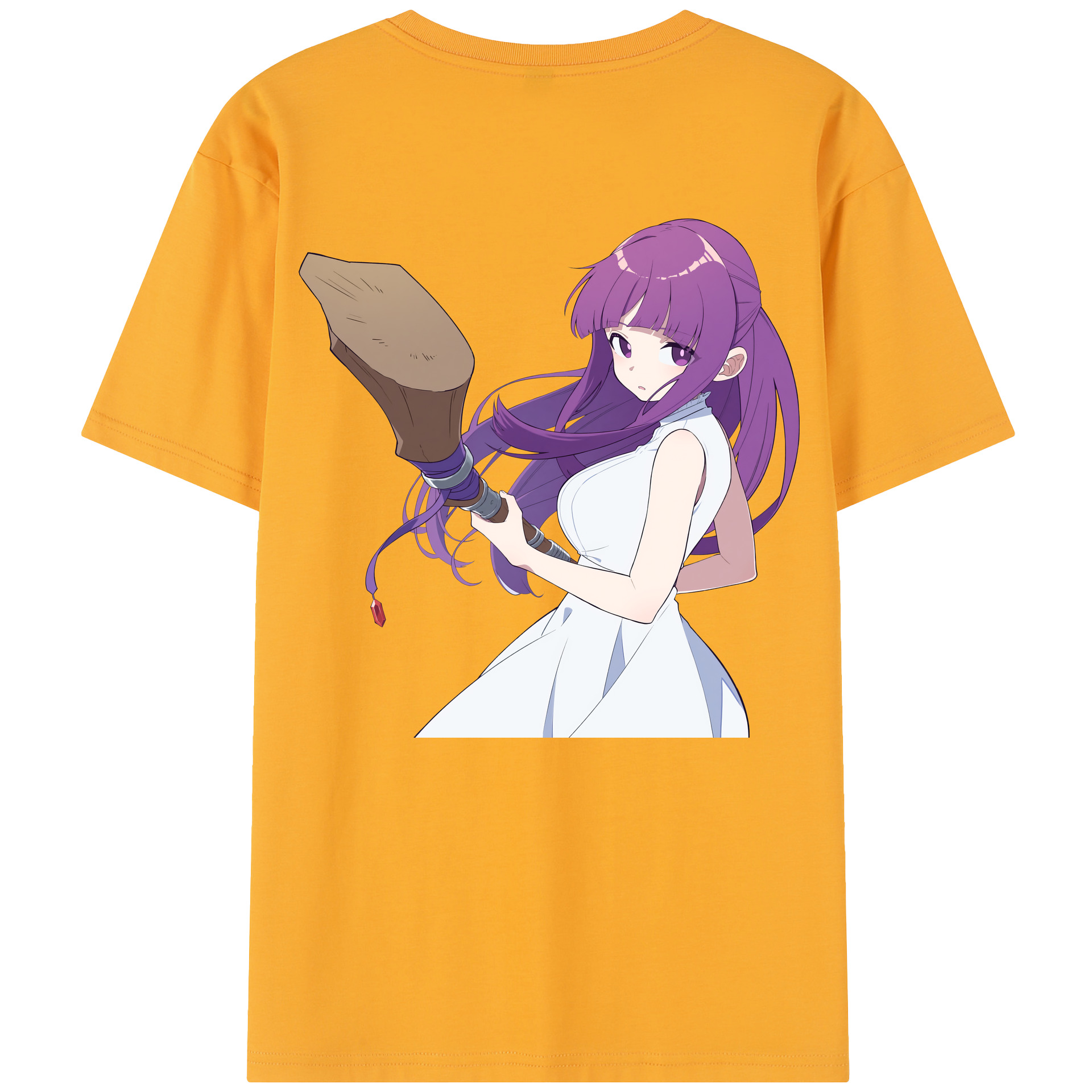 （画像用） 葬送のフリーレン Frieren 綿100％半袖Tシャツ（背面プリント）