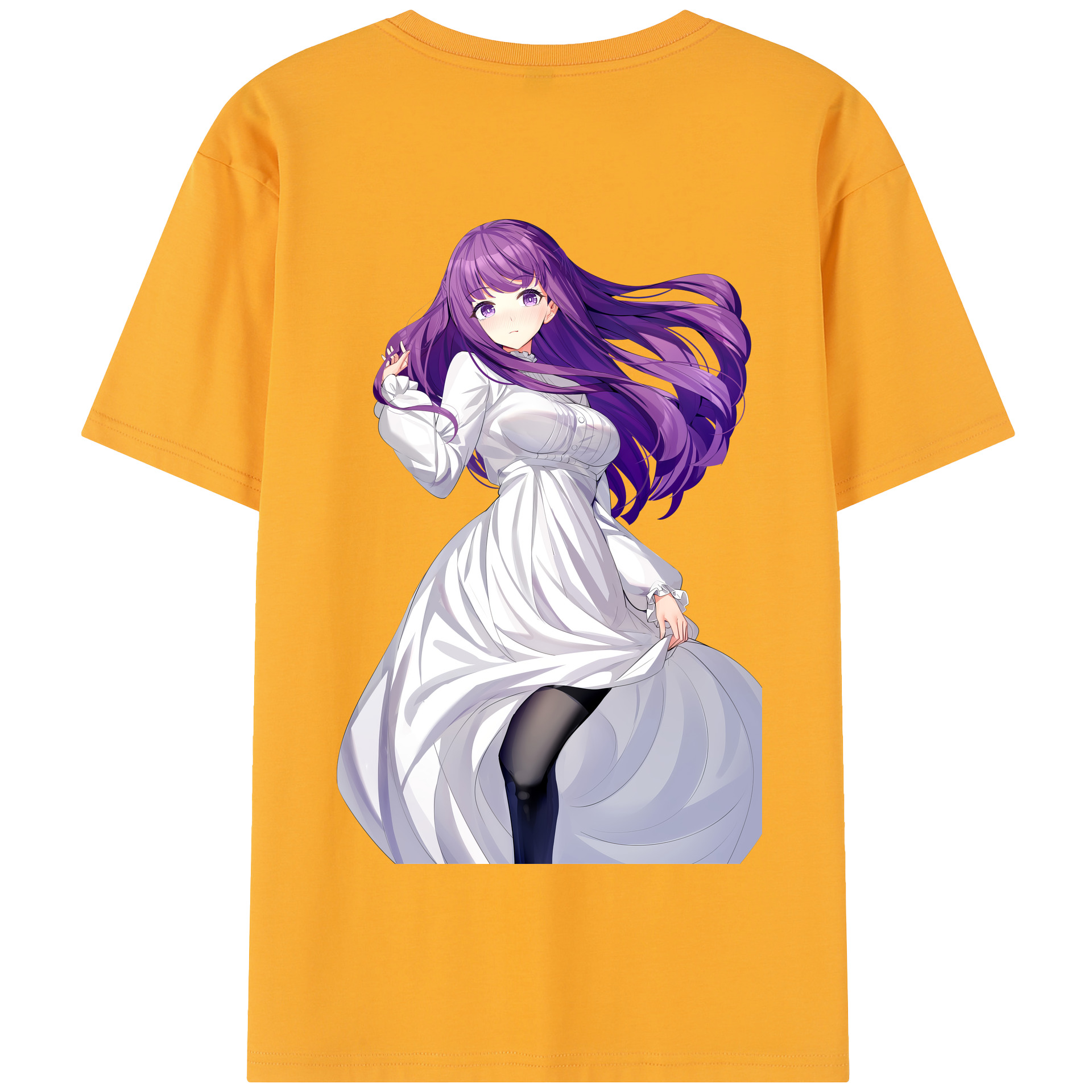 （画像用） 葬送のフリーレン Frieren 綿100％半袖Tシャツ（背面プリント）